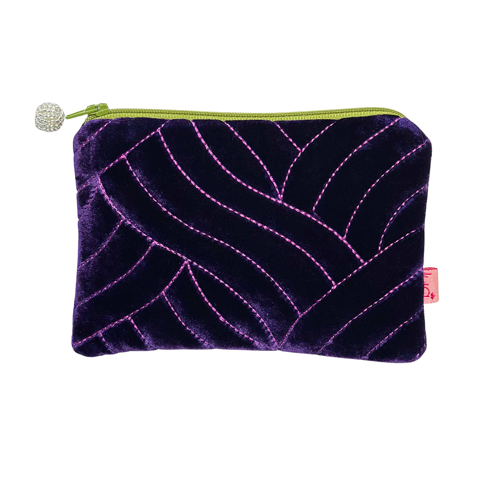AW23 Quilted Stitch Purse Purple