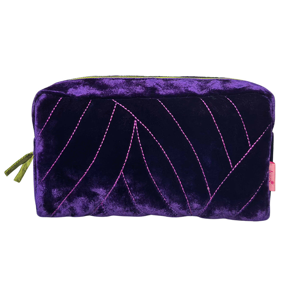 AW23 Quilted Stitch Cosmetic Purse Purple