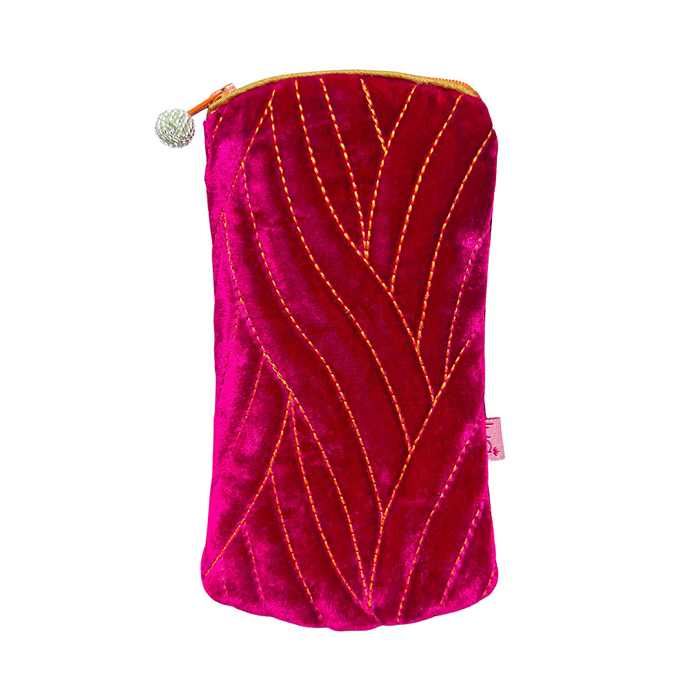 AW23 Quilted Glasses Purse Fuchsia