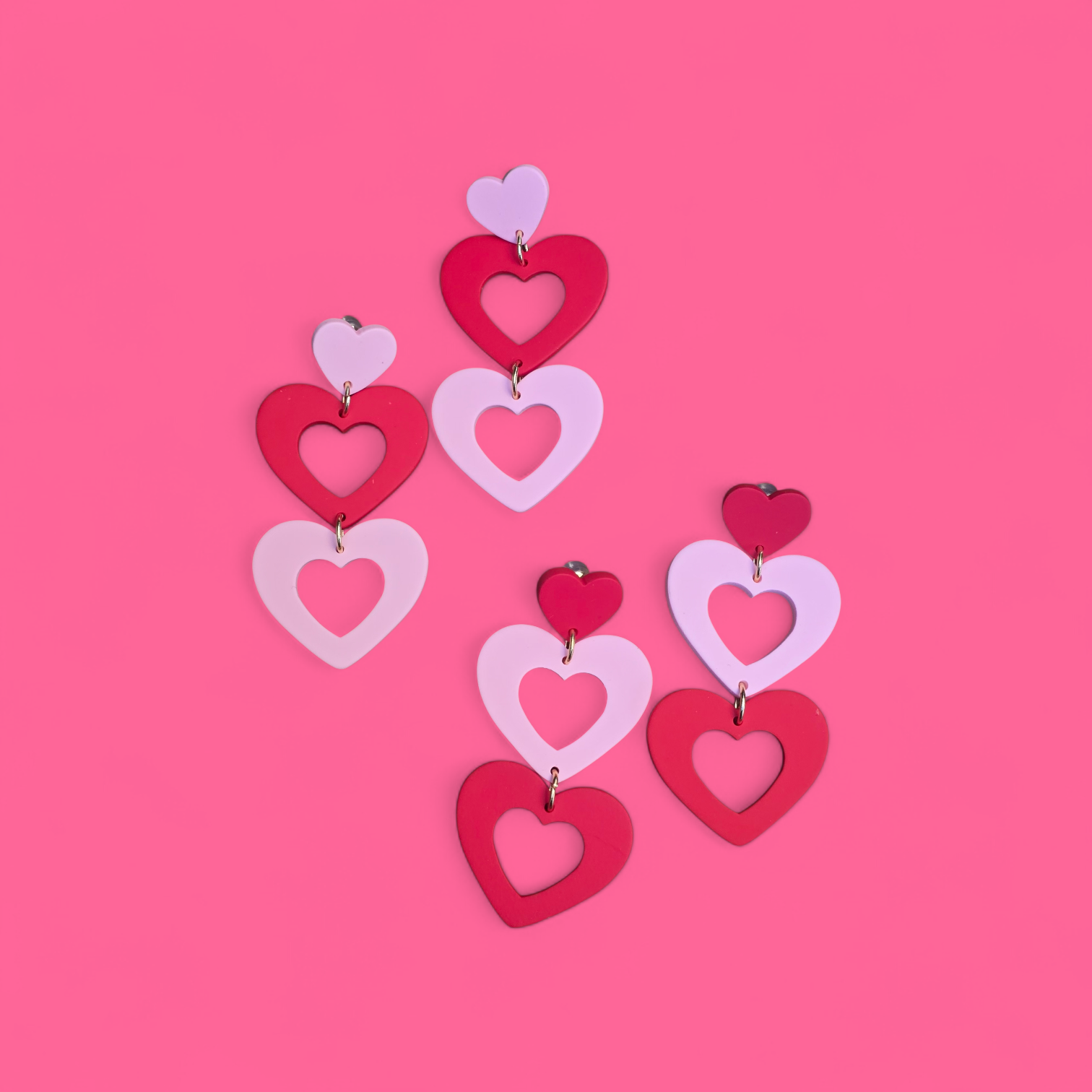 MOOCH London - Acrylic Heart Earrings