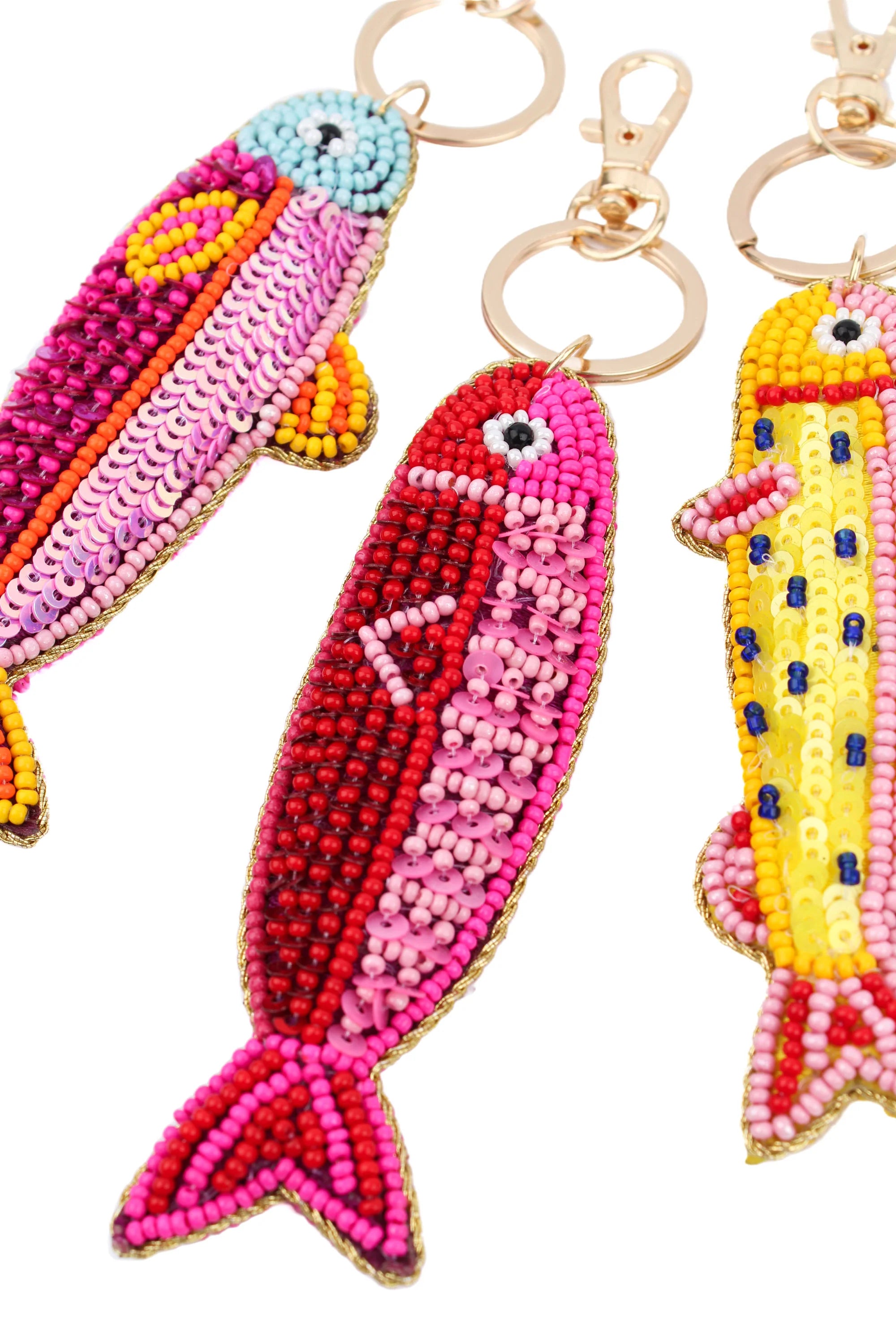 Beaded Fish Keyring/Bag Charm