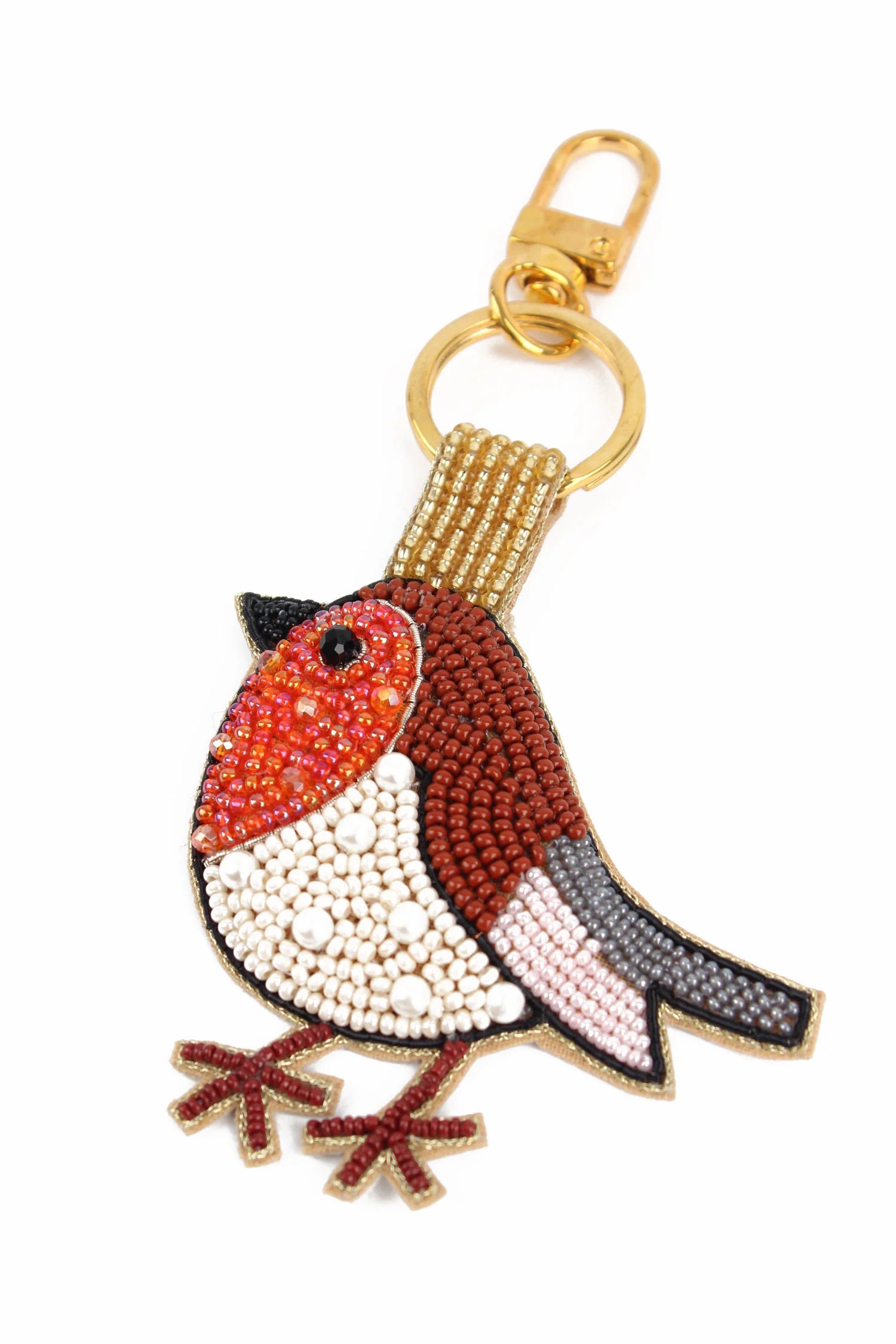 Robin Beaded Keyring