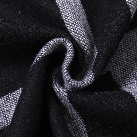 Reversible Check Scarf - Black