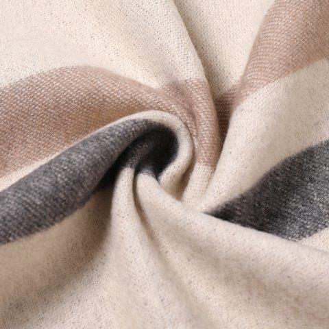 Reversible Check Scarf - Cream