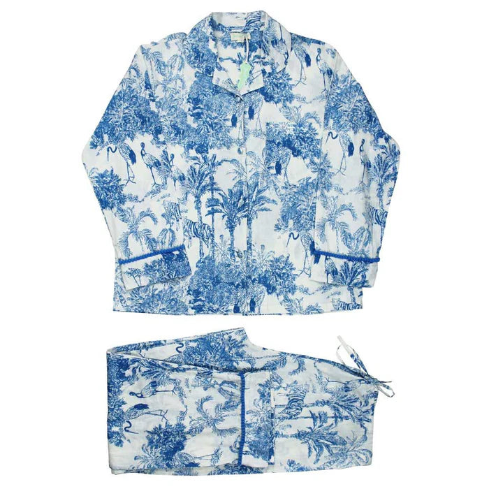 Blue & White Safari Pyjamas - Medium/Large