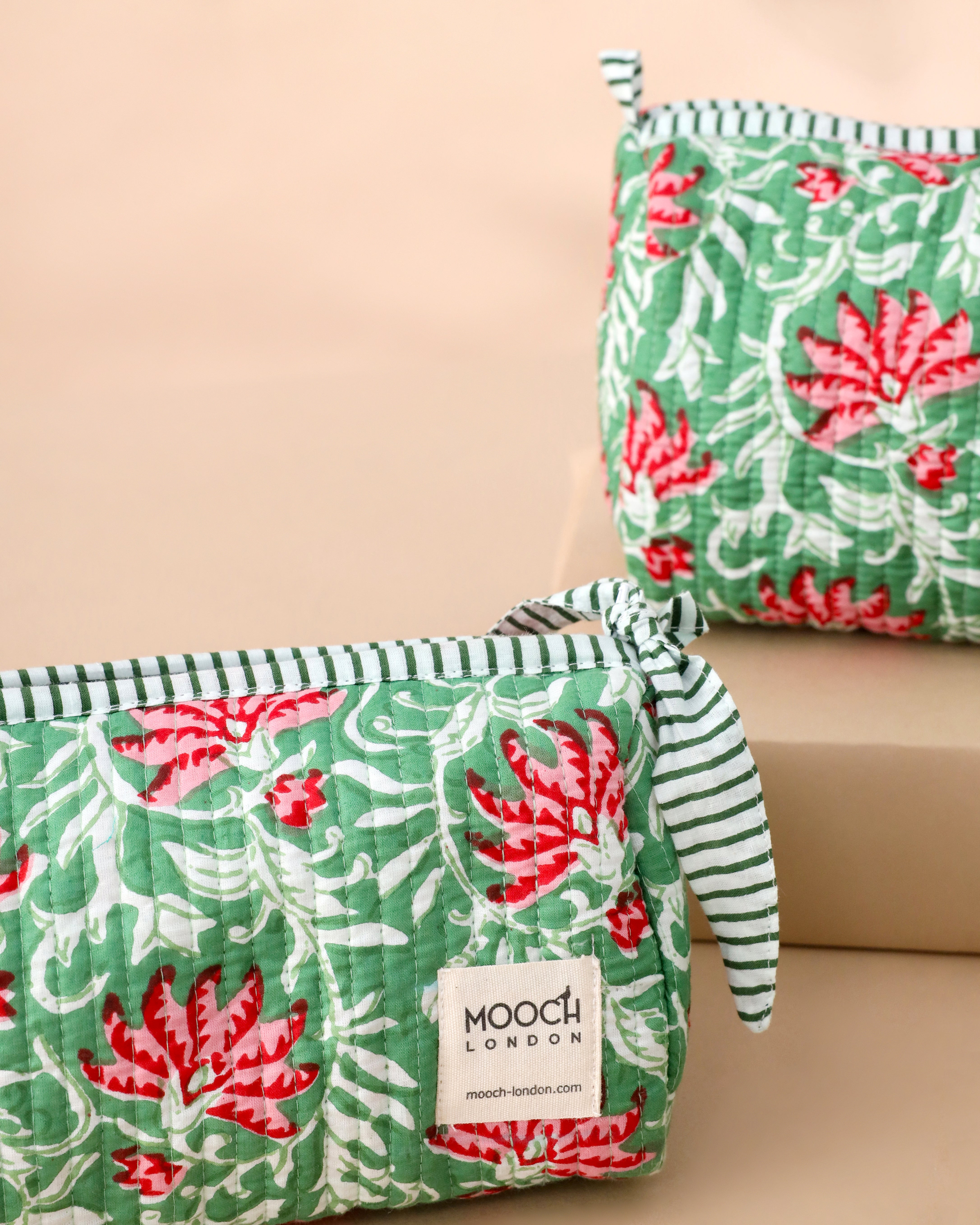 MOOCH London - Quilted Cotton Wash Bag - Small