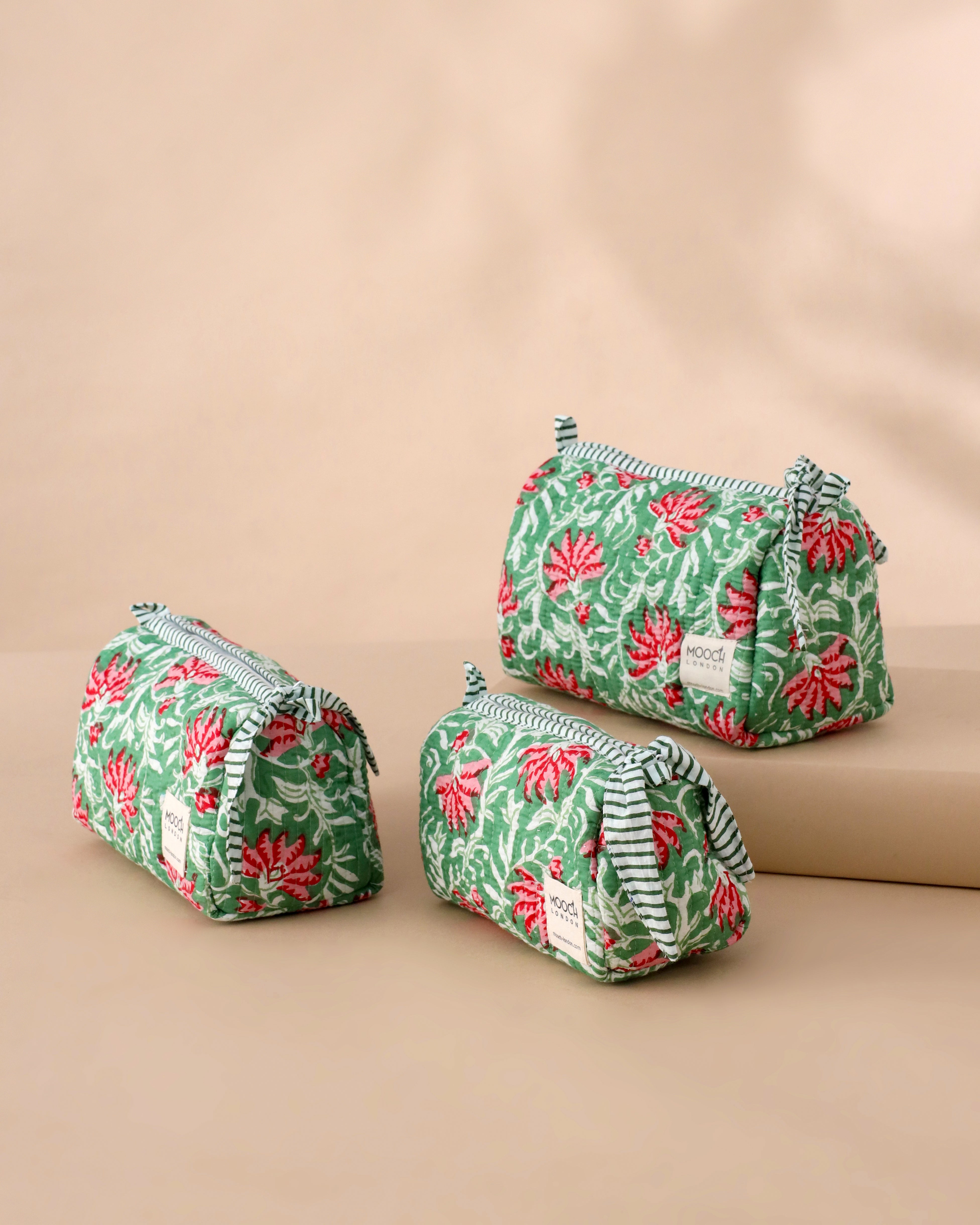 MOOCH London - Quilted Cotton Wash Bag - Small