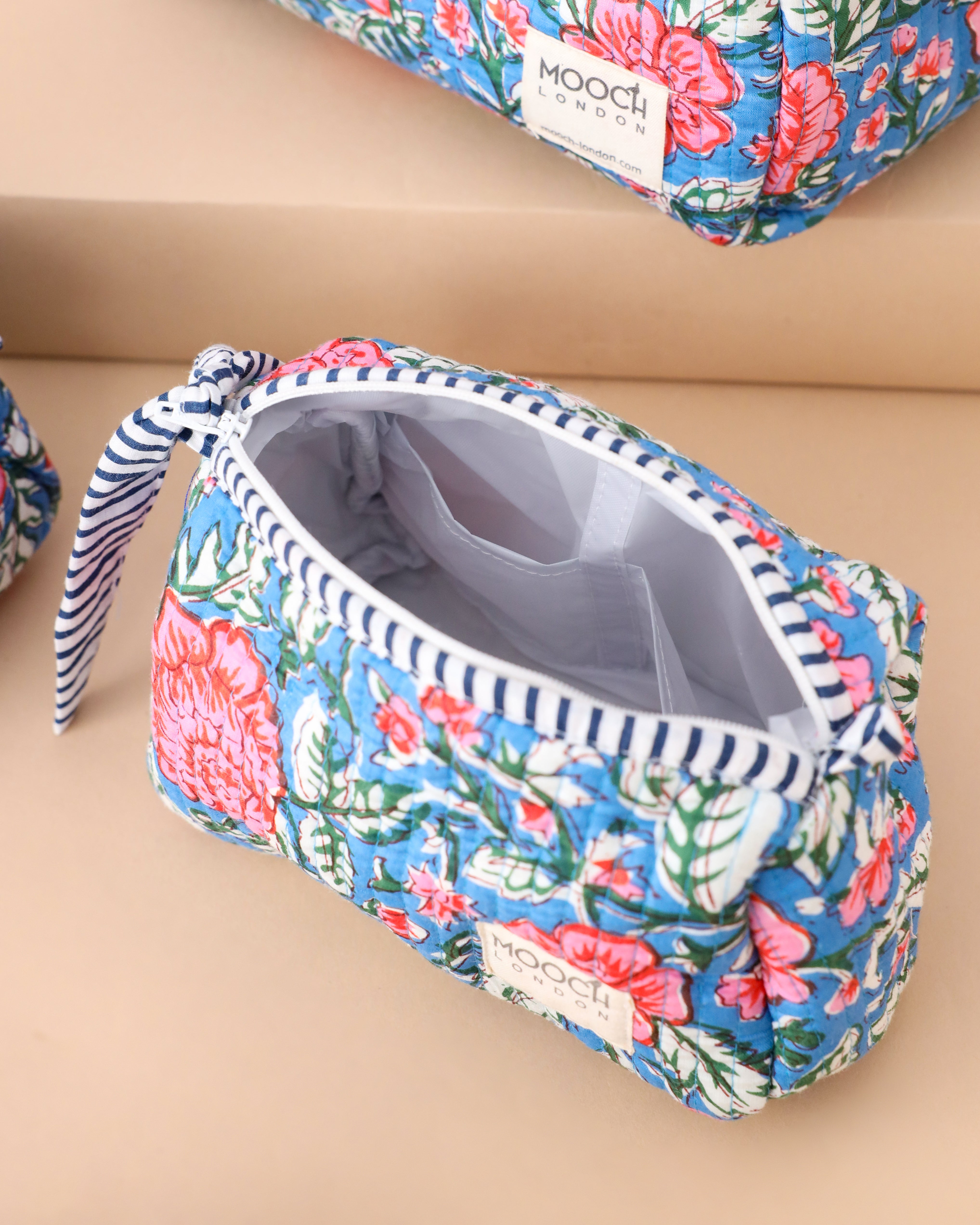 MOOCH London - Quilted Cotton Wash Bag - Small