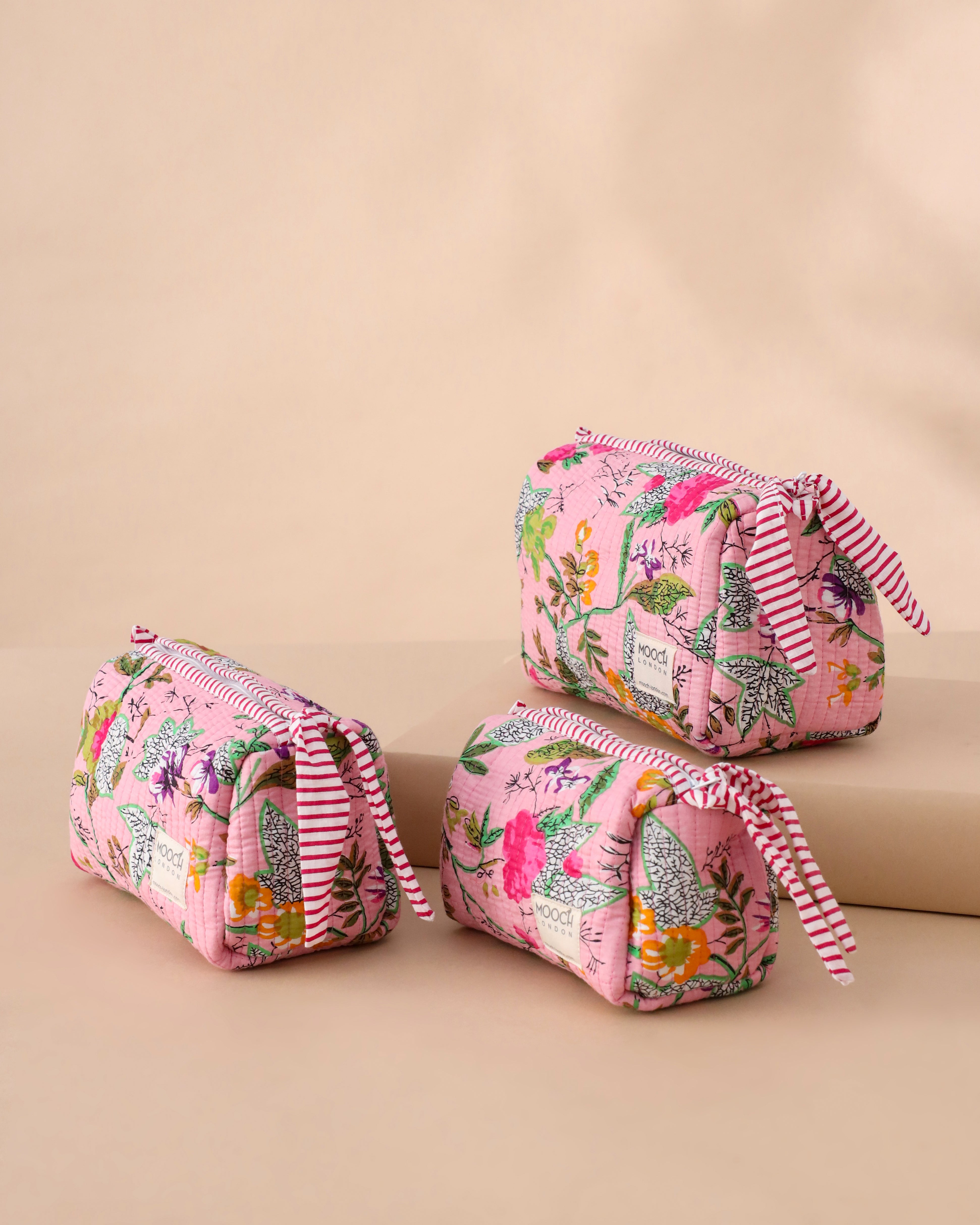 MOOCH London - Quilted Cotton Wash Bag - Small