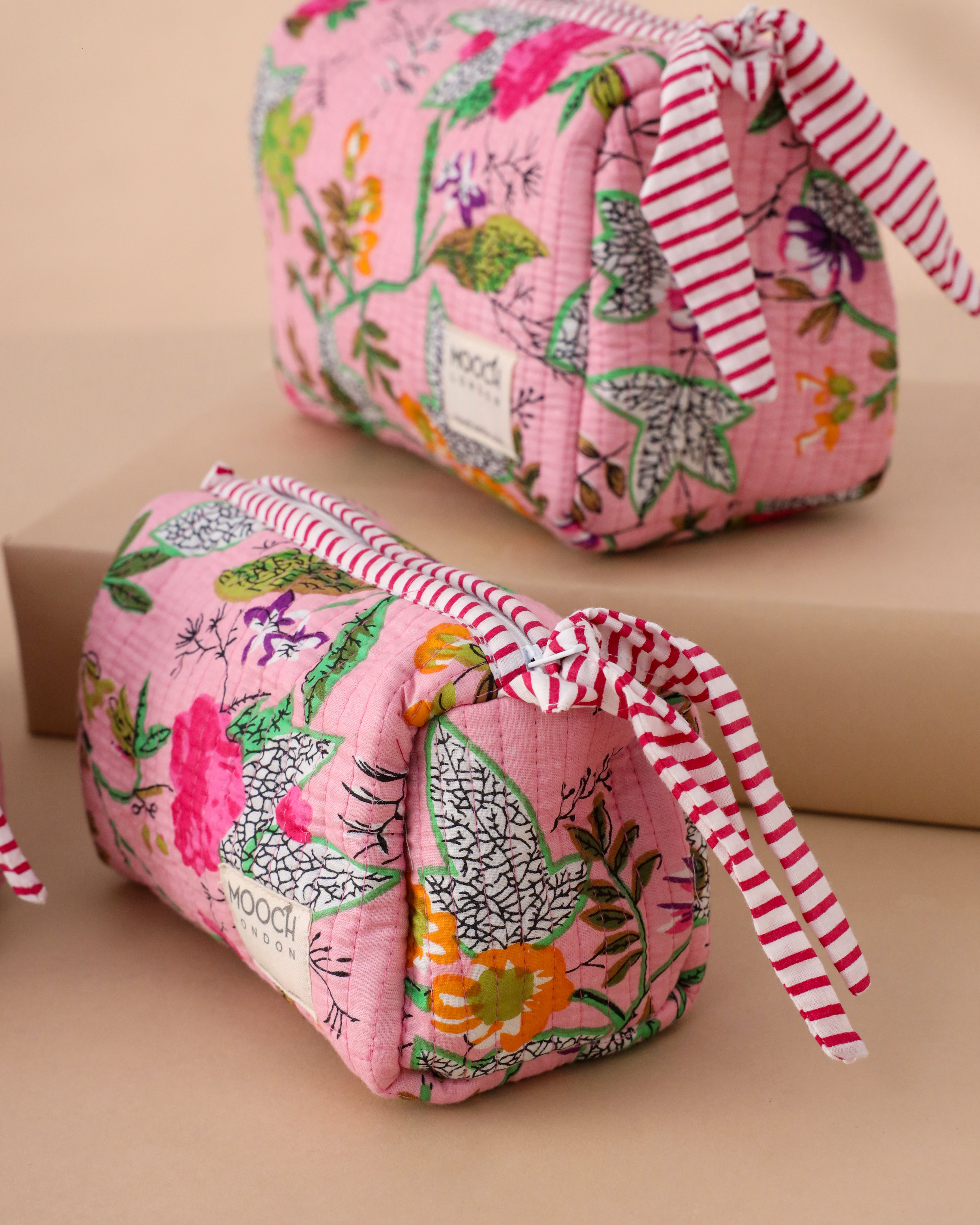 MOOCH London - Quilted Cotton Wash Bag - Small