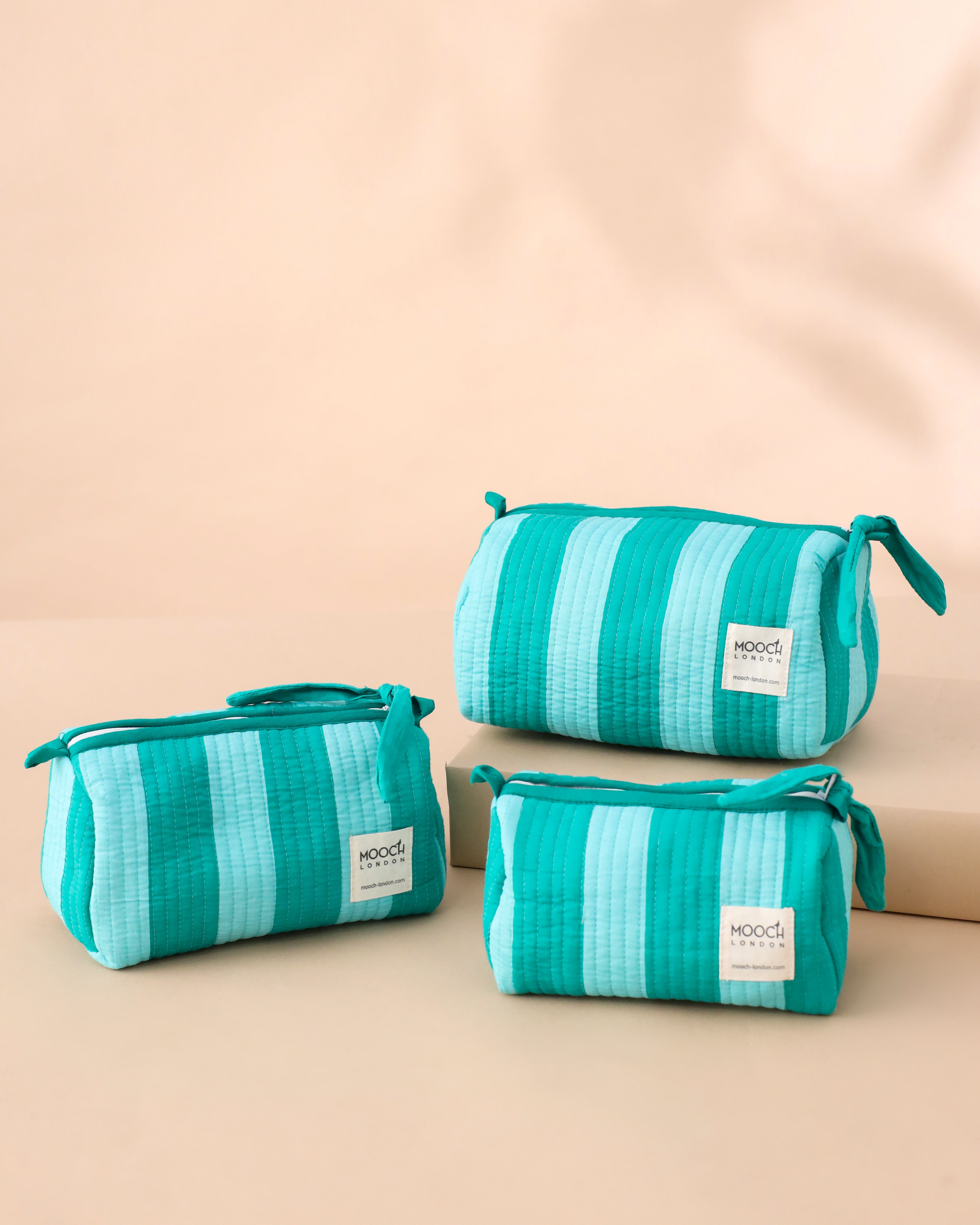 MOOCH London - Quilted Cotton Wash Bag - Small