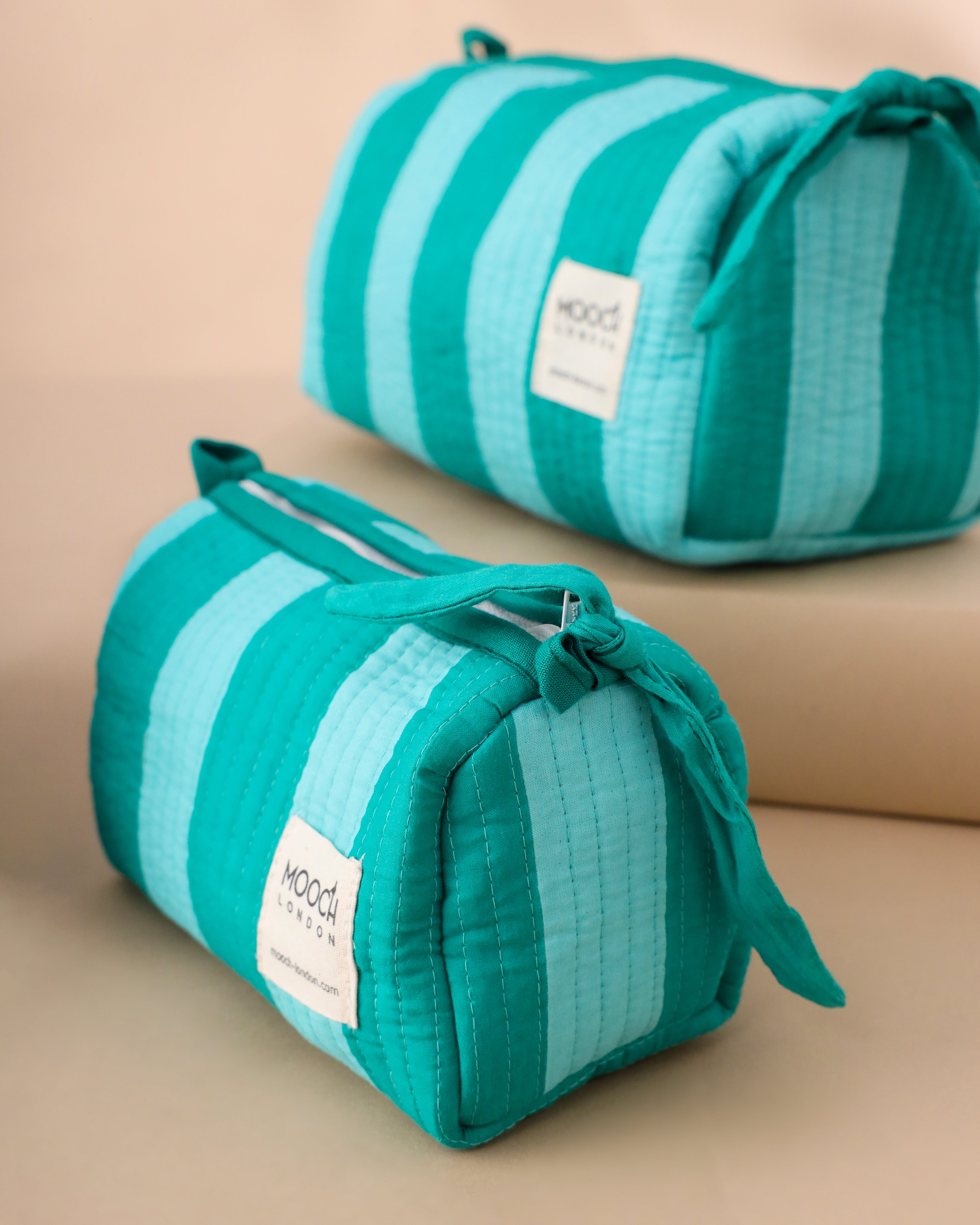 MOOCH London - Quilted Cotton Wash Bag - Small