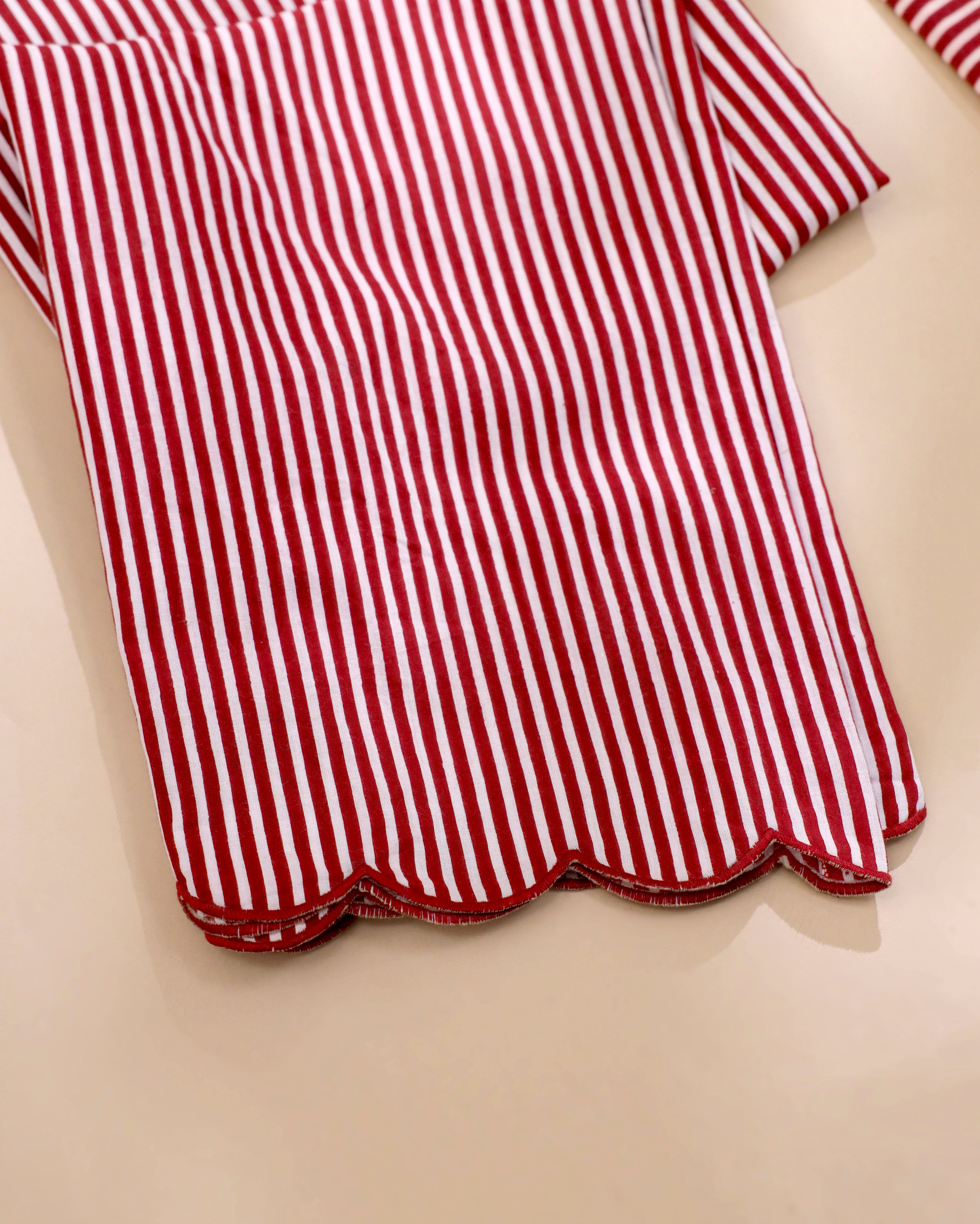 MOOCH London - Hand Block Print - Scallop Edge - Pyjama Set M/L