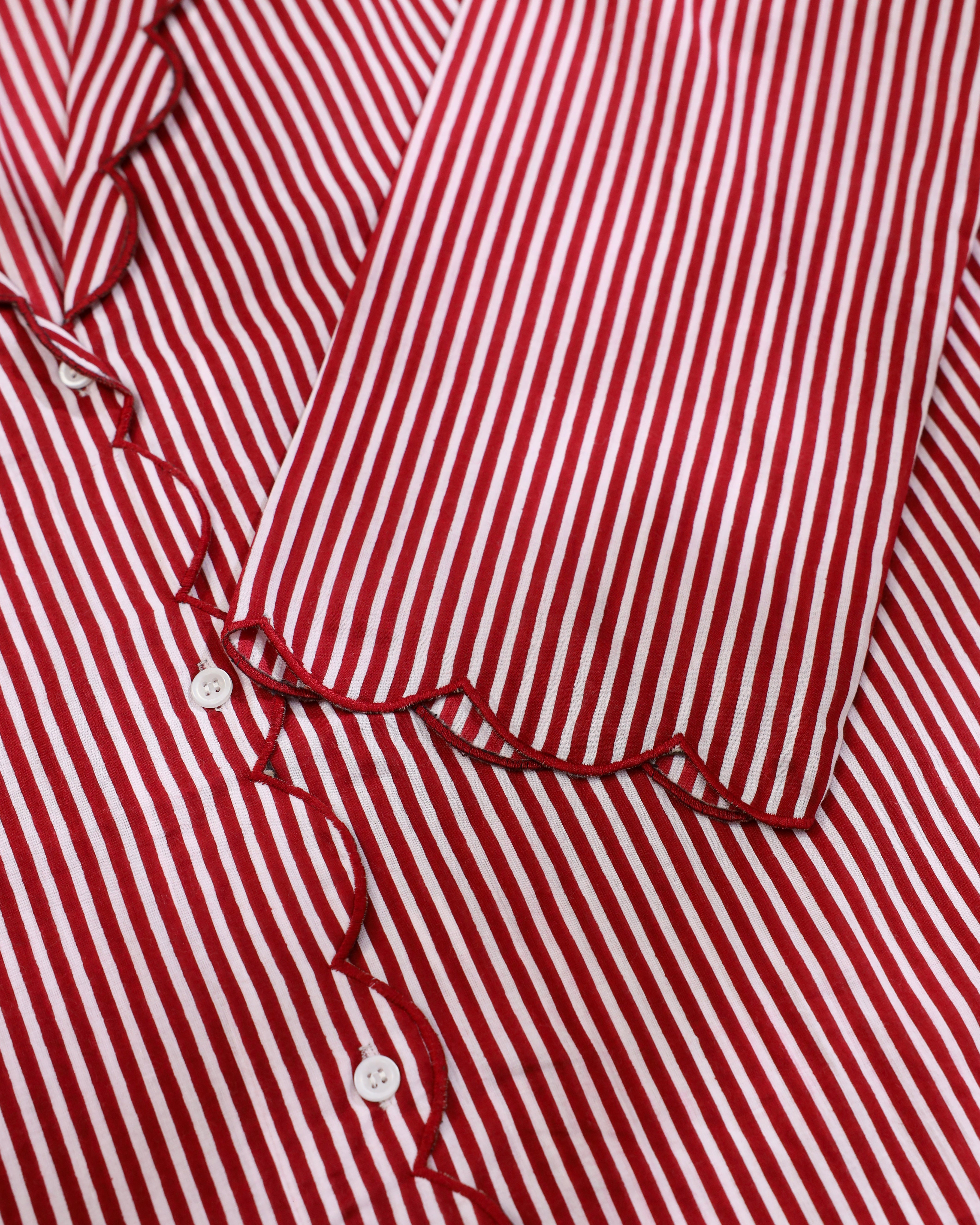 MOOCH London - Hand Block Print - Scallop Edge - Pyjama S/M
