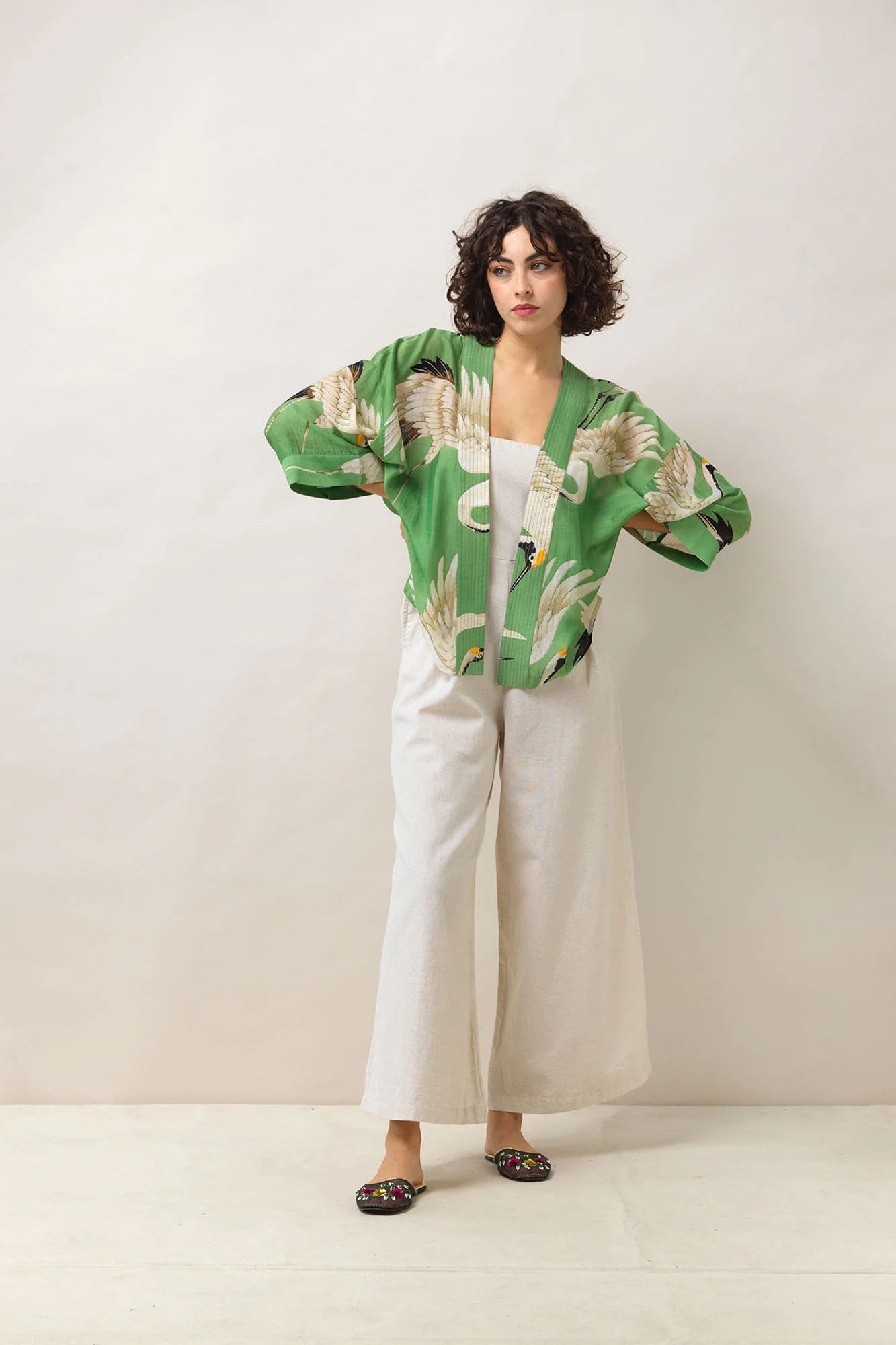 Kimono - Stork Pea Green