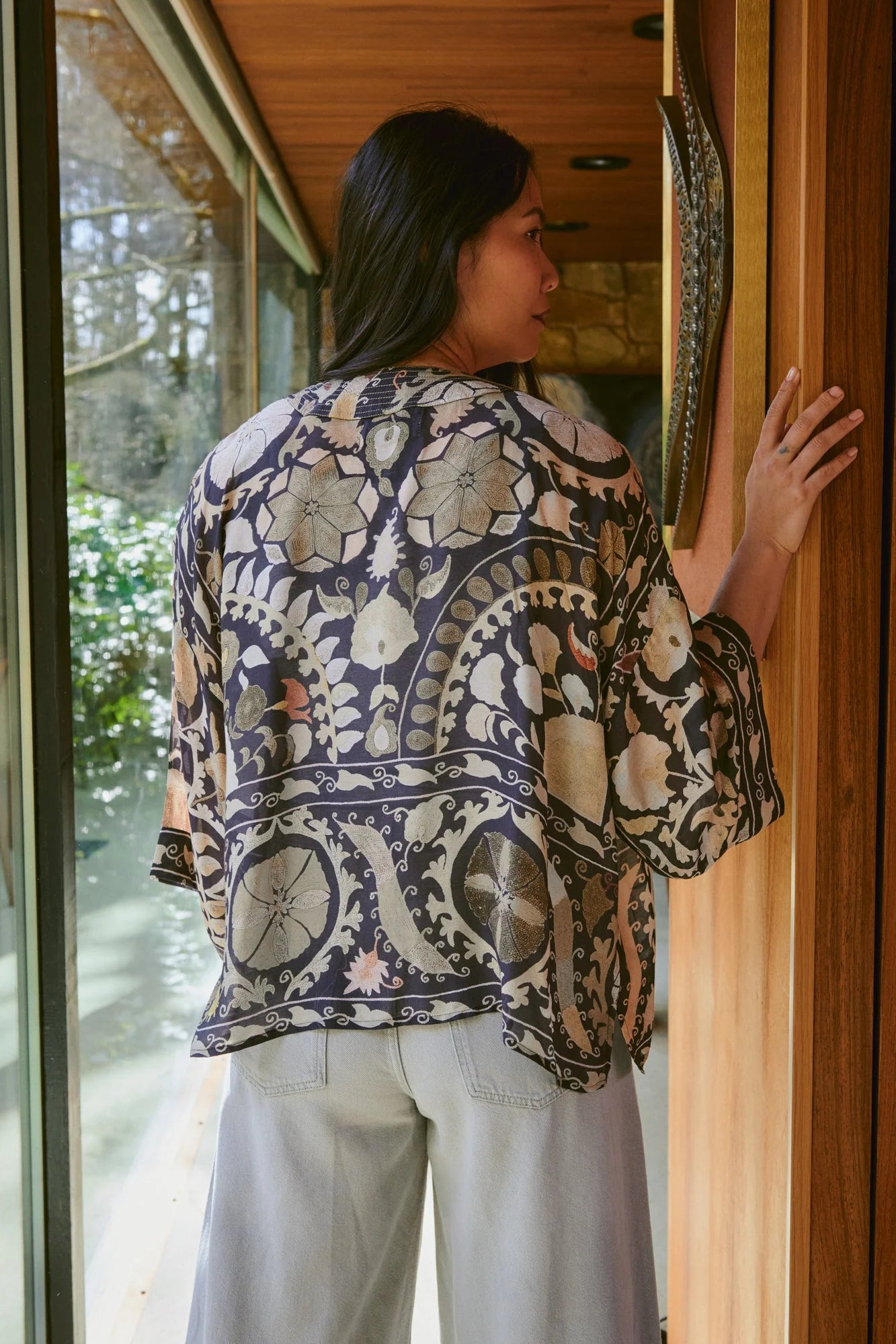 One Hundred Stars Kimono - Susani - Charcoal