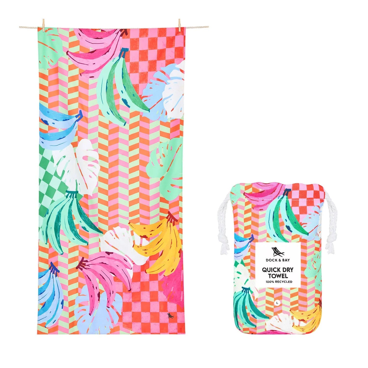 Dock & Bay Beach Towel - Banana Karma - Large