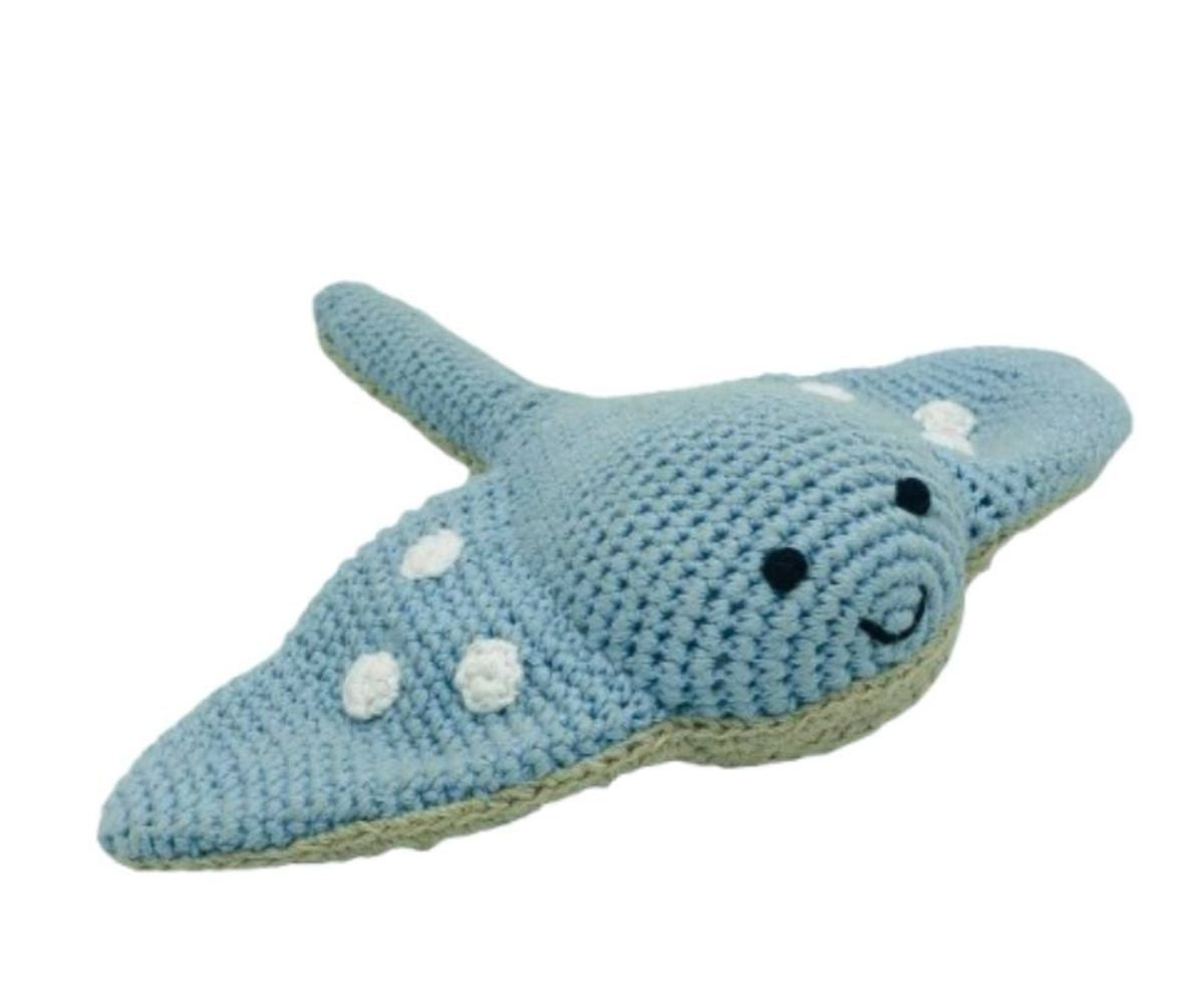 Best Years - Fair Trade Crochet Stingray Baby Rattle Organic Cotton