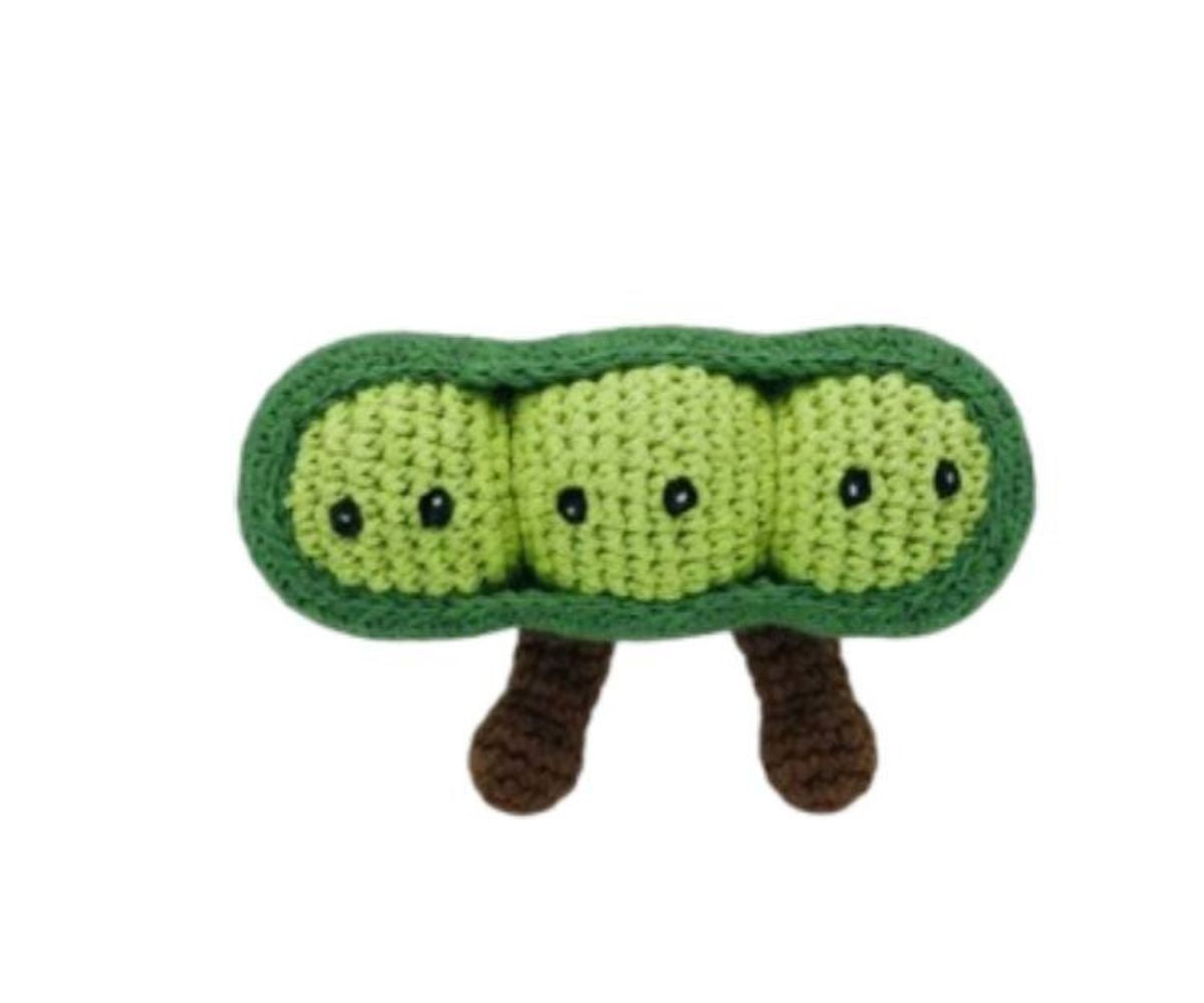 Best Years - Fair Trade Crochet Pea Pod Baby Rattle Organic Cotton