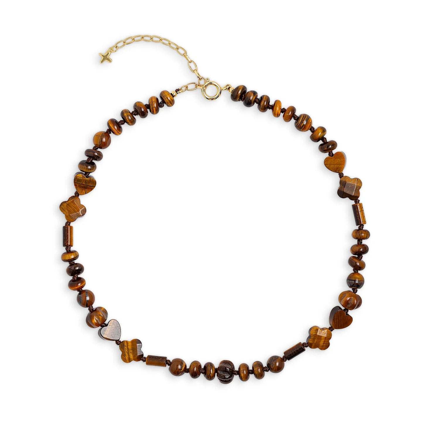 Brown Tigers Eye Beaded Necklace