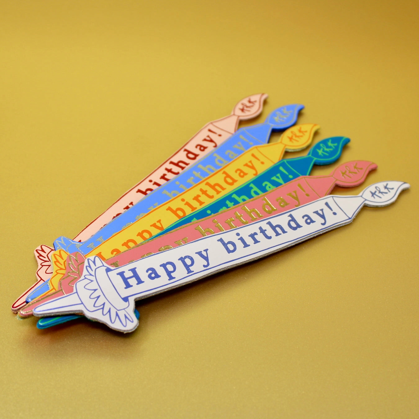 Ark - Birthday Candle Bookmark -  Apricot