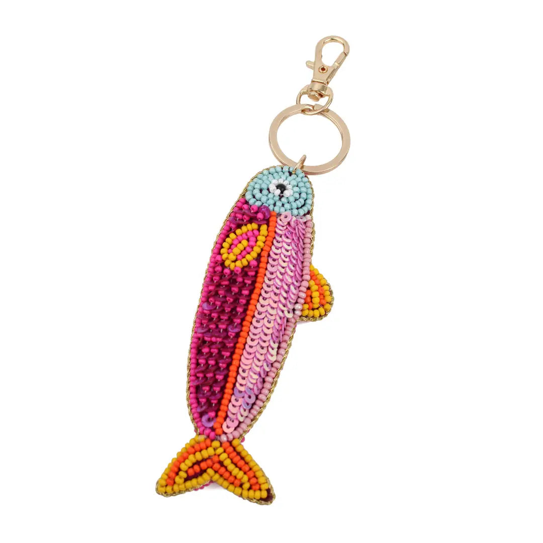 Beaded Fish Keyring/Bag Charm