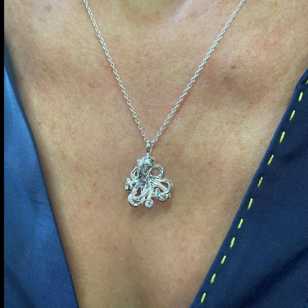Reeves & Reeves - Sterling Silver Baby Octopus Necklace