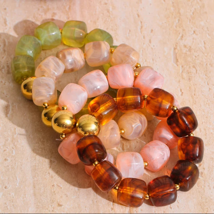 Acrylic Beaded Chunky Bracelet