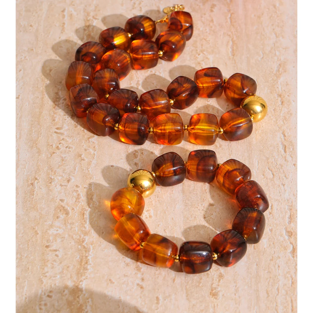 Acrylic Beaded Chunky Necklace