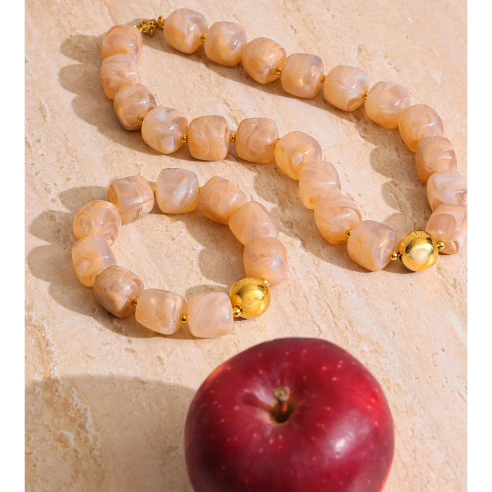 Acrylic Beaded Chunky Necklace