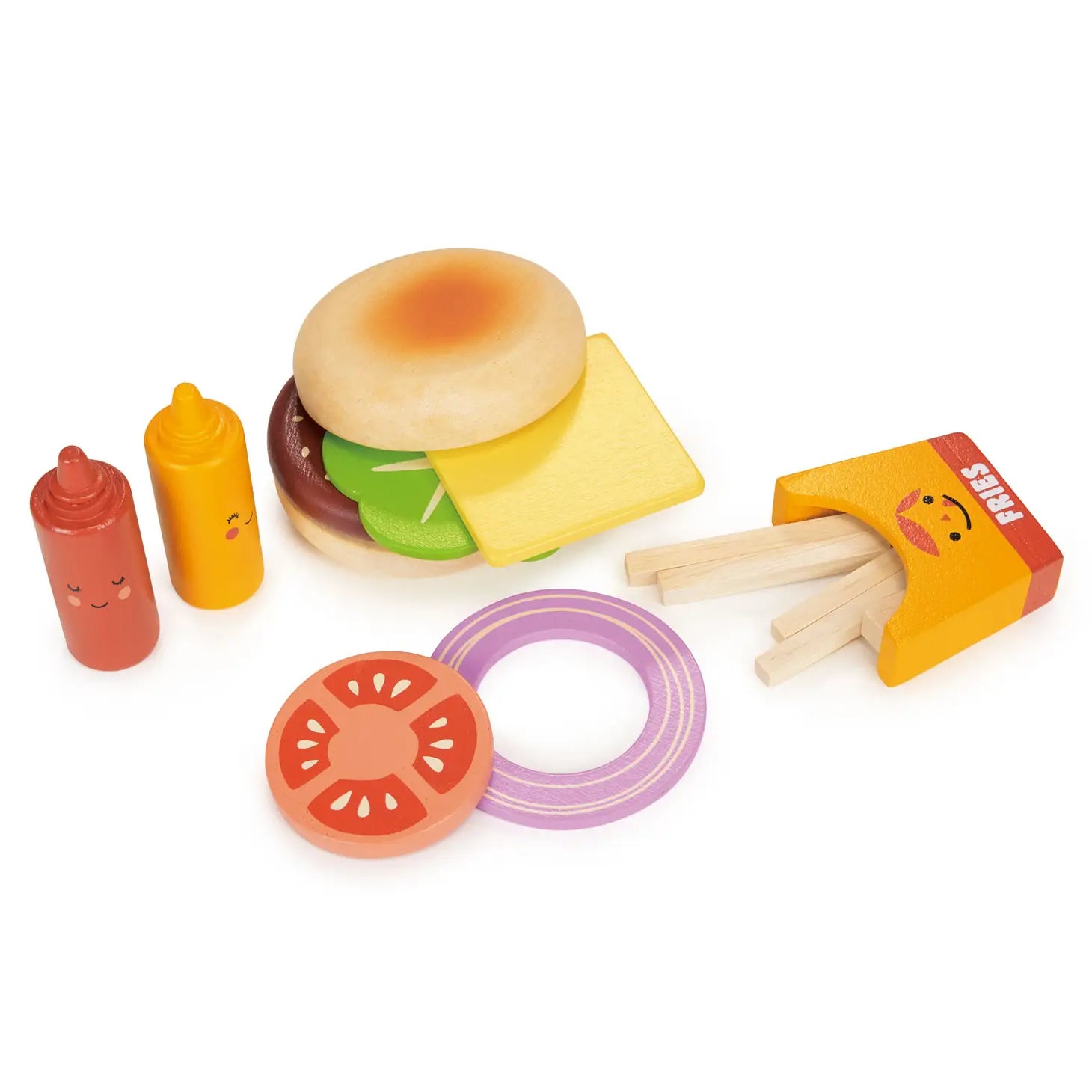 Wooden Toy Take Out Burger Set