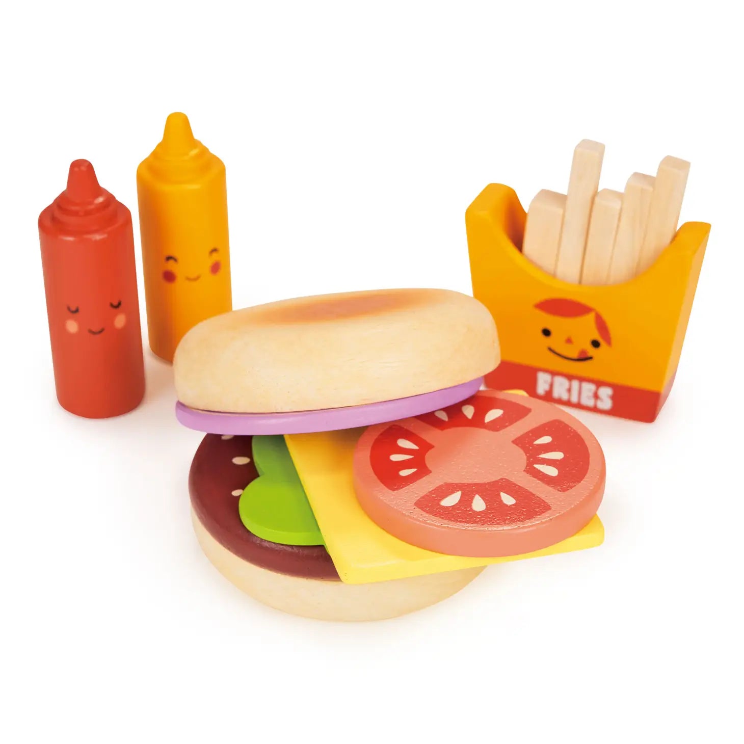 Wooden Toy Take Out Burger Set