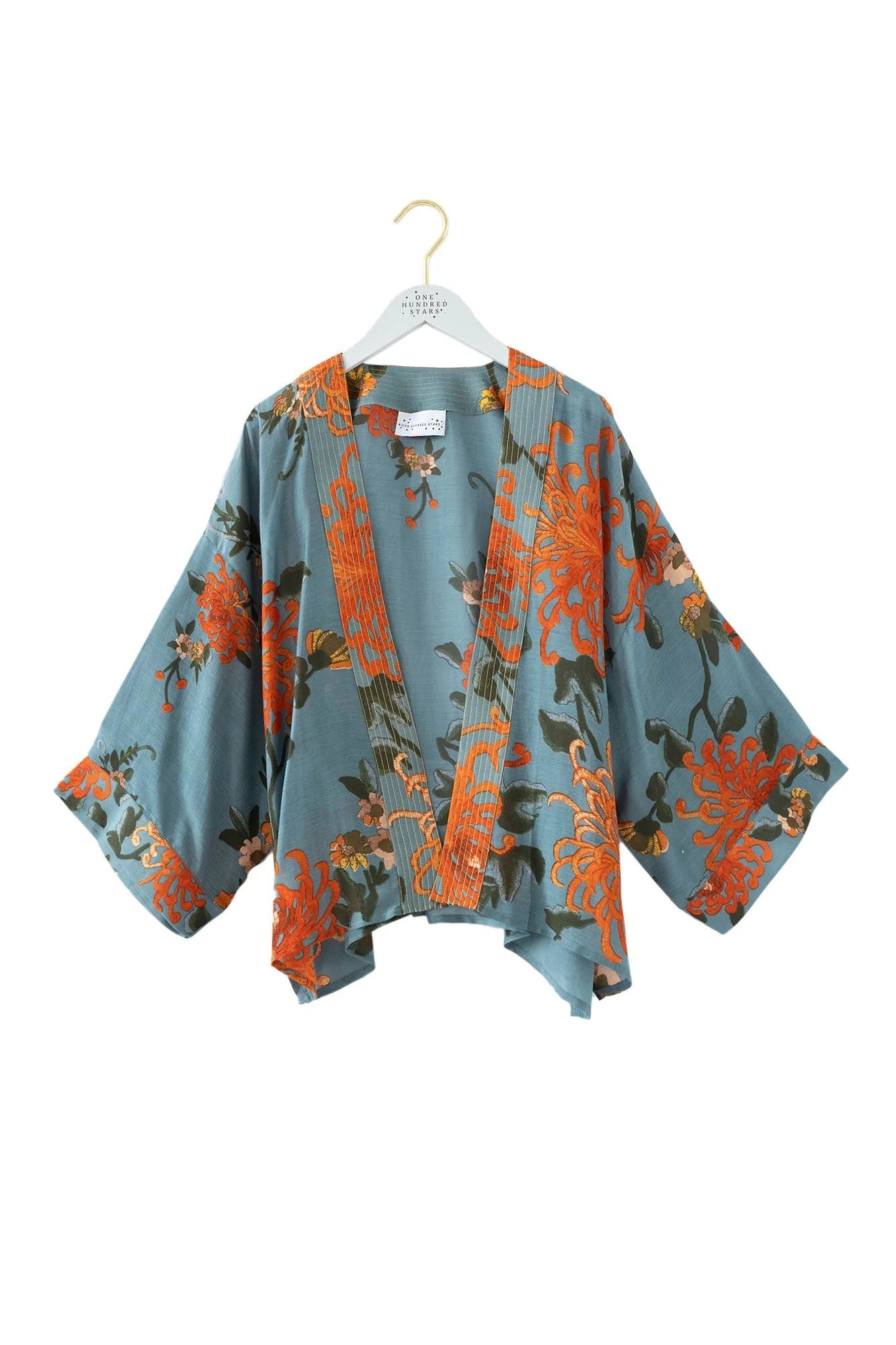 100 Stars Kimono -Chrysanthemum Grey
