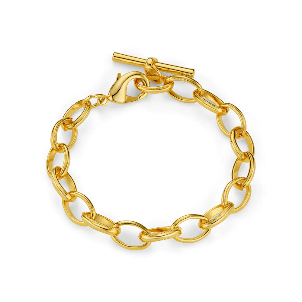 Orelia - Oval Link T-Bar Drop Bracelet
