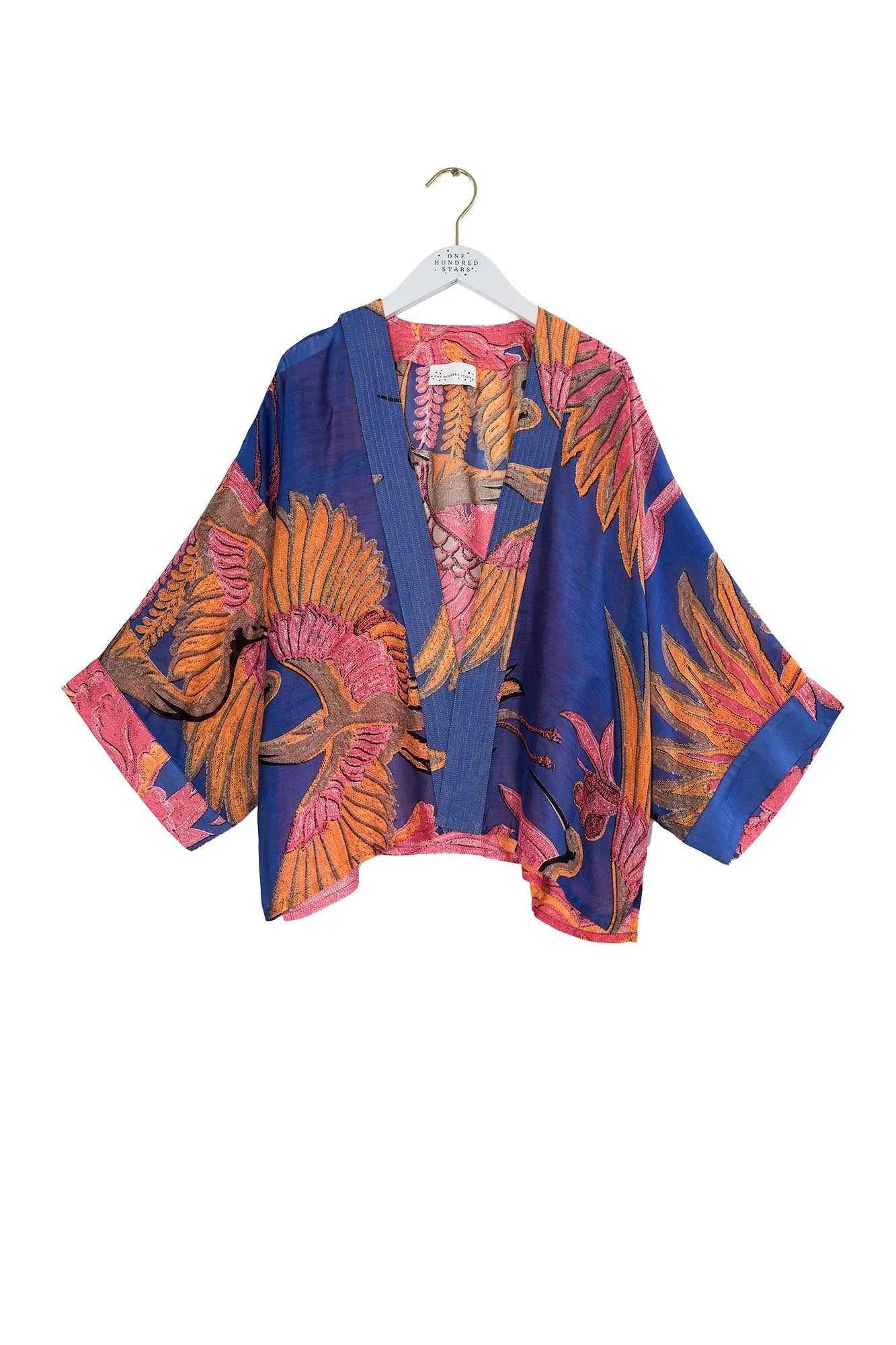 One Hundred Stars - Kimono - Crane Cobolt Blue