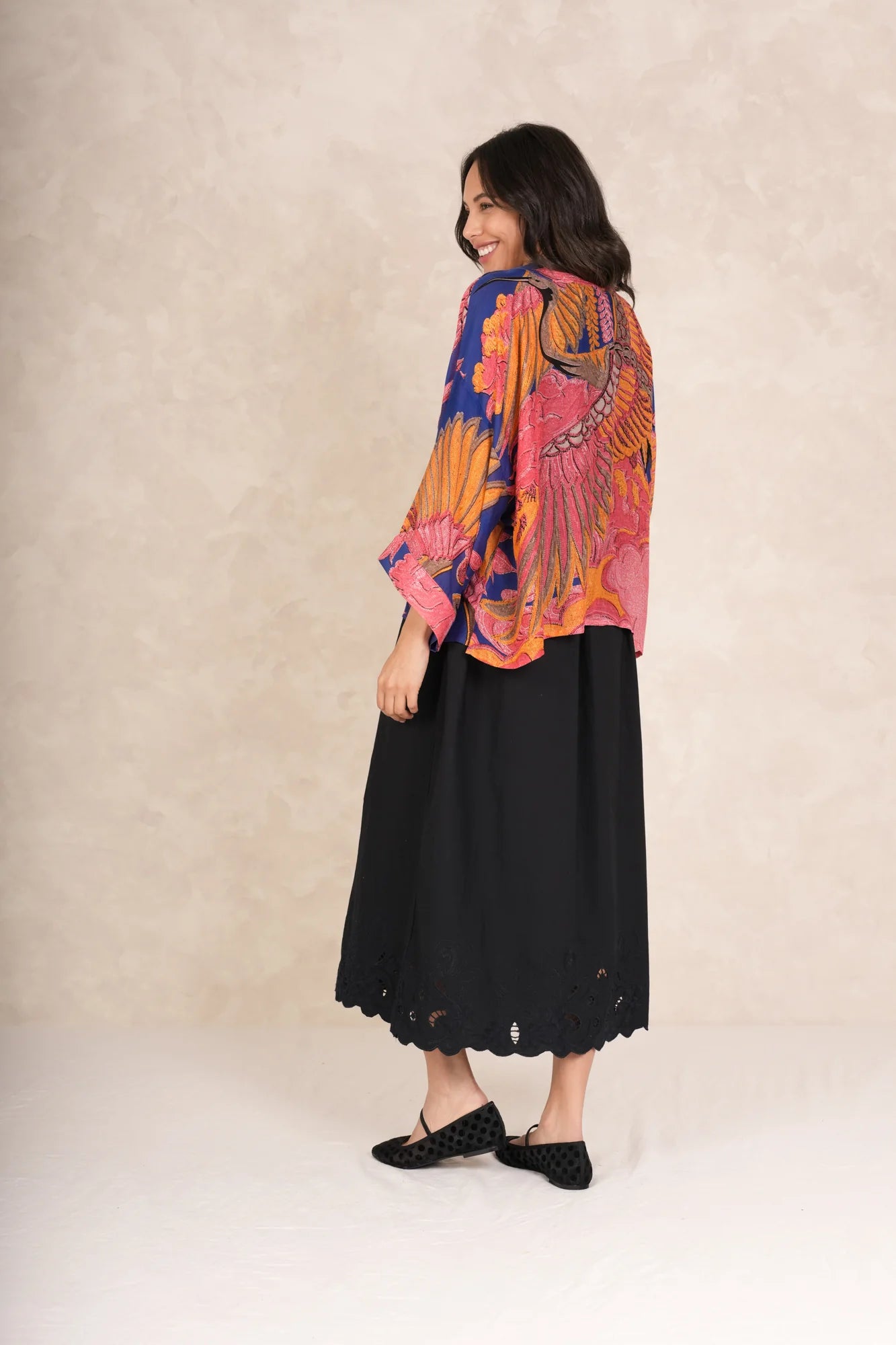 One Hundred Stars - Kimono - Crane Cobolt Blue