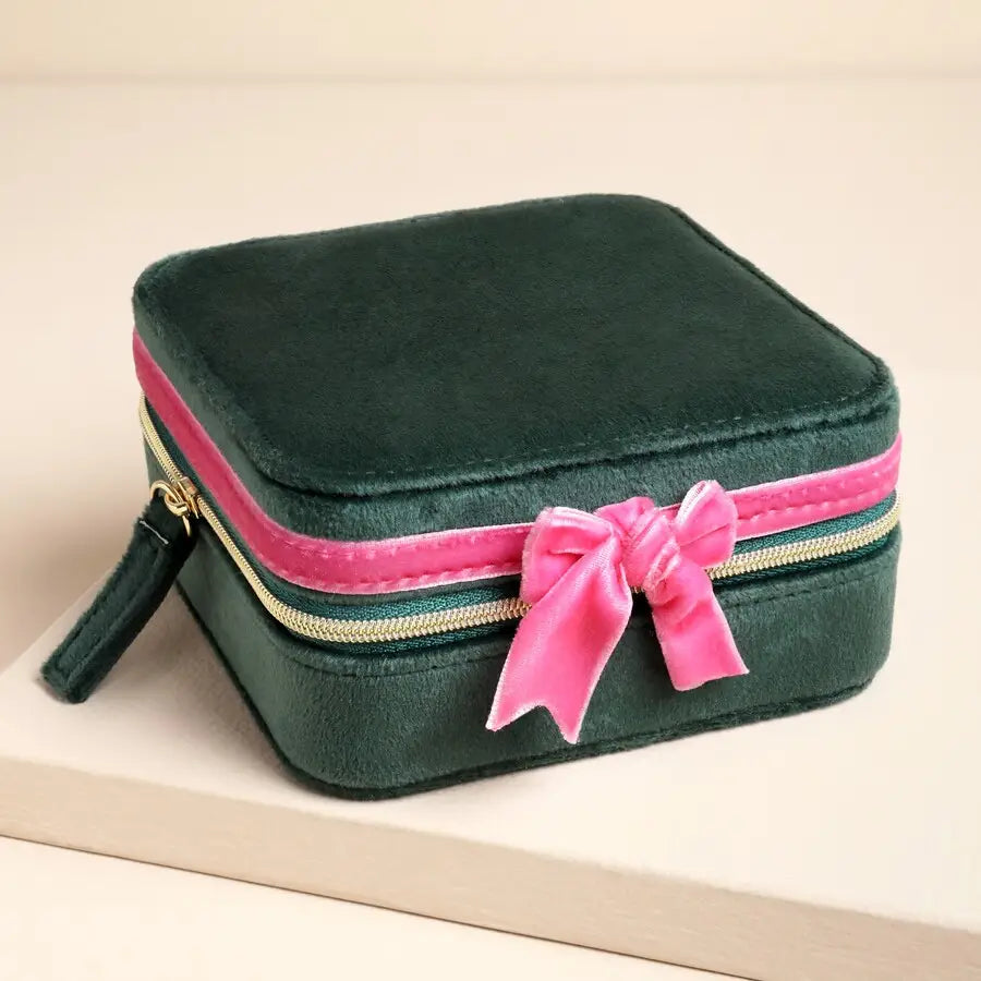 Velvet Bow Jewellery Case