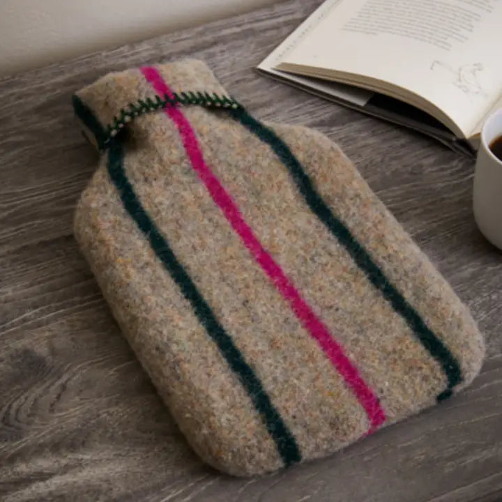 Stripe Recycled Wool - Hot Water Bottle