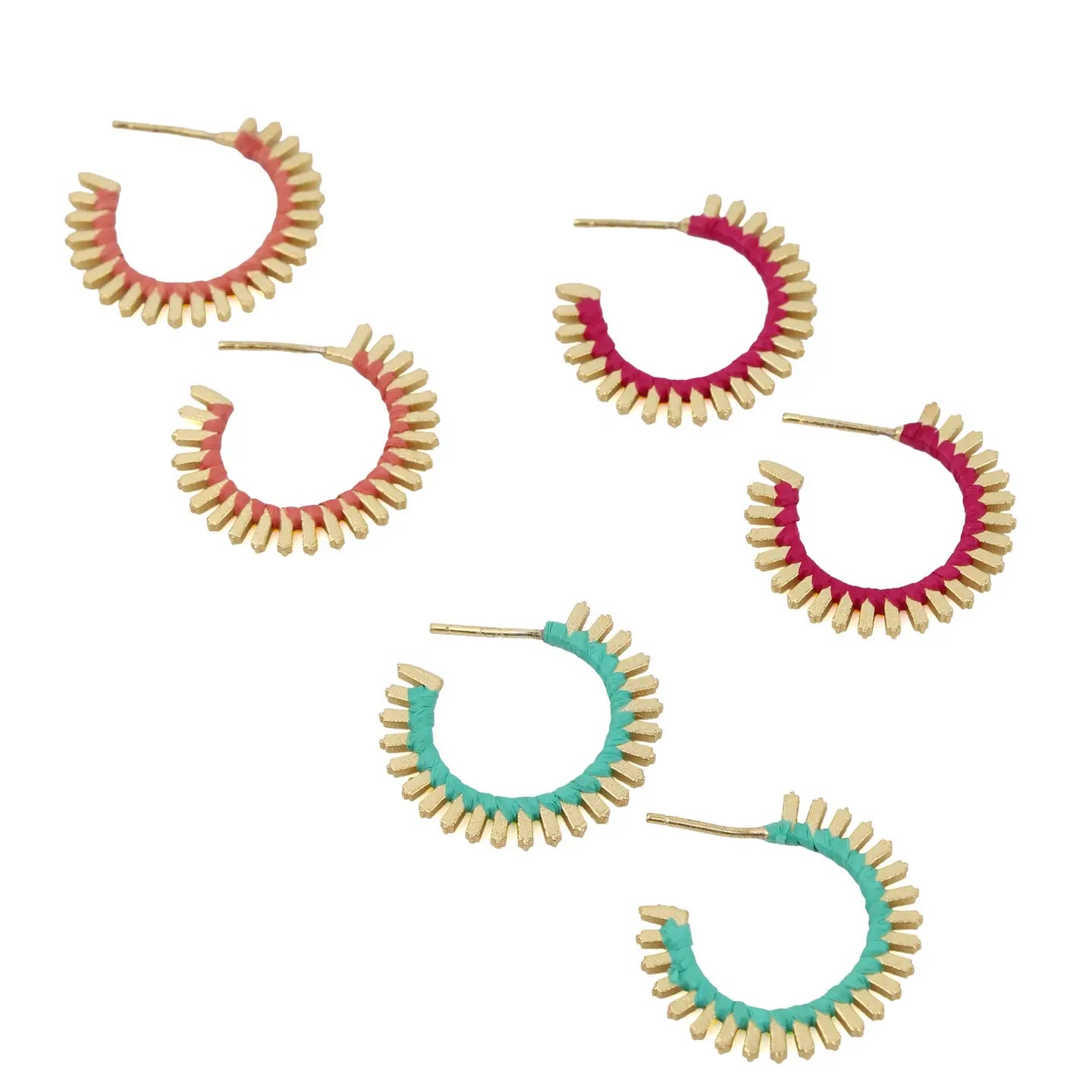Colourful Fan Earrings