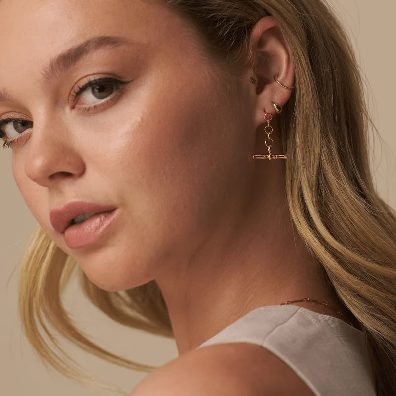 Orelia - Chain & T-bar Drop Earrings