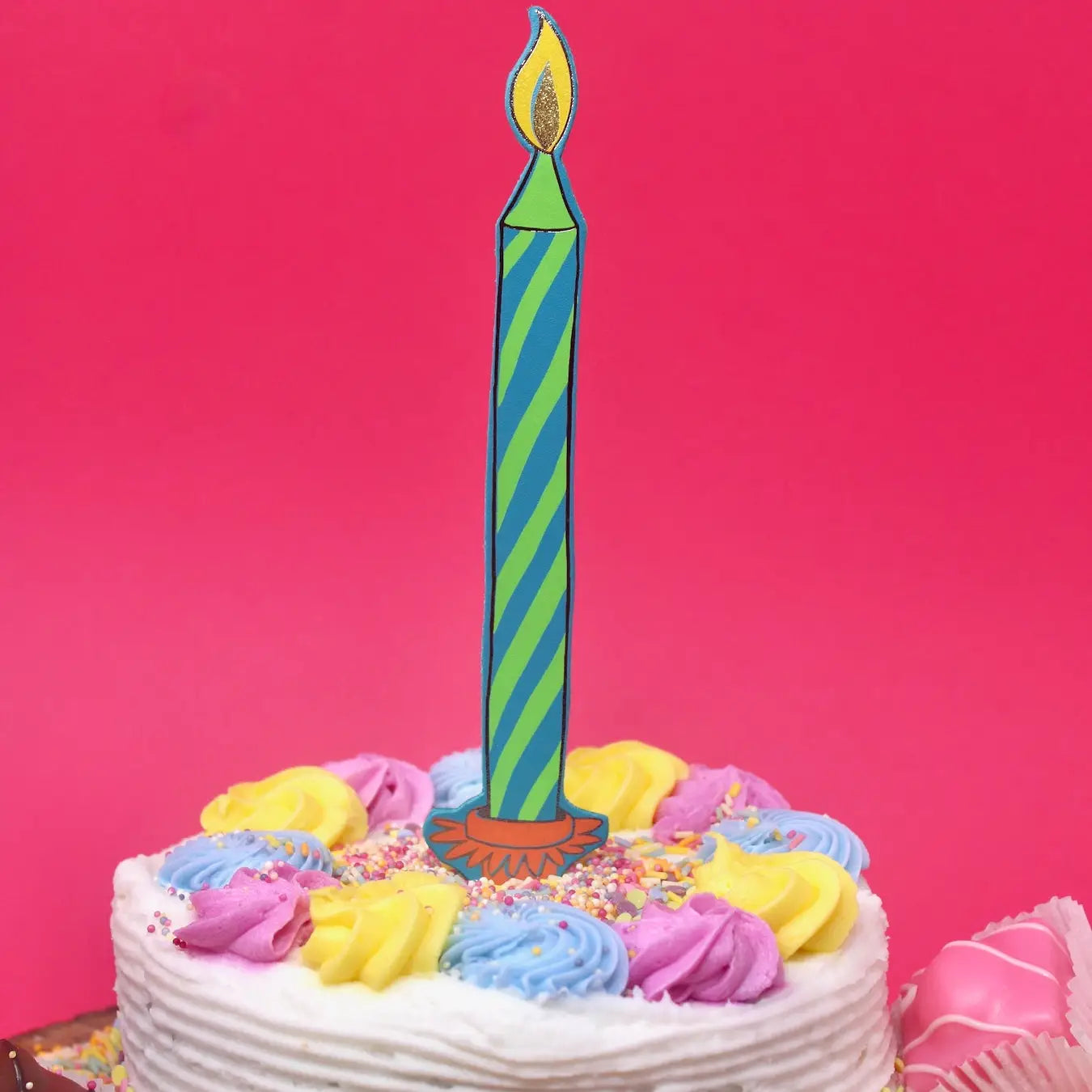 Ark - Birthday Candle Bookmark -  Turquoise