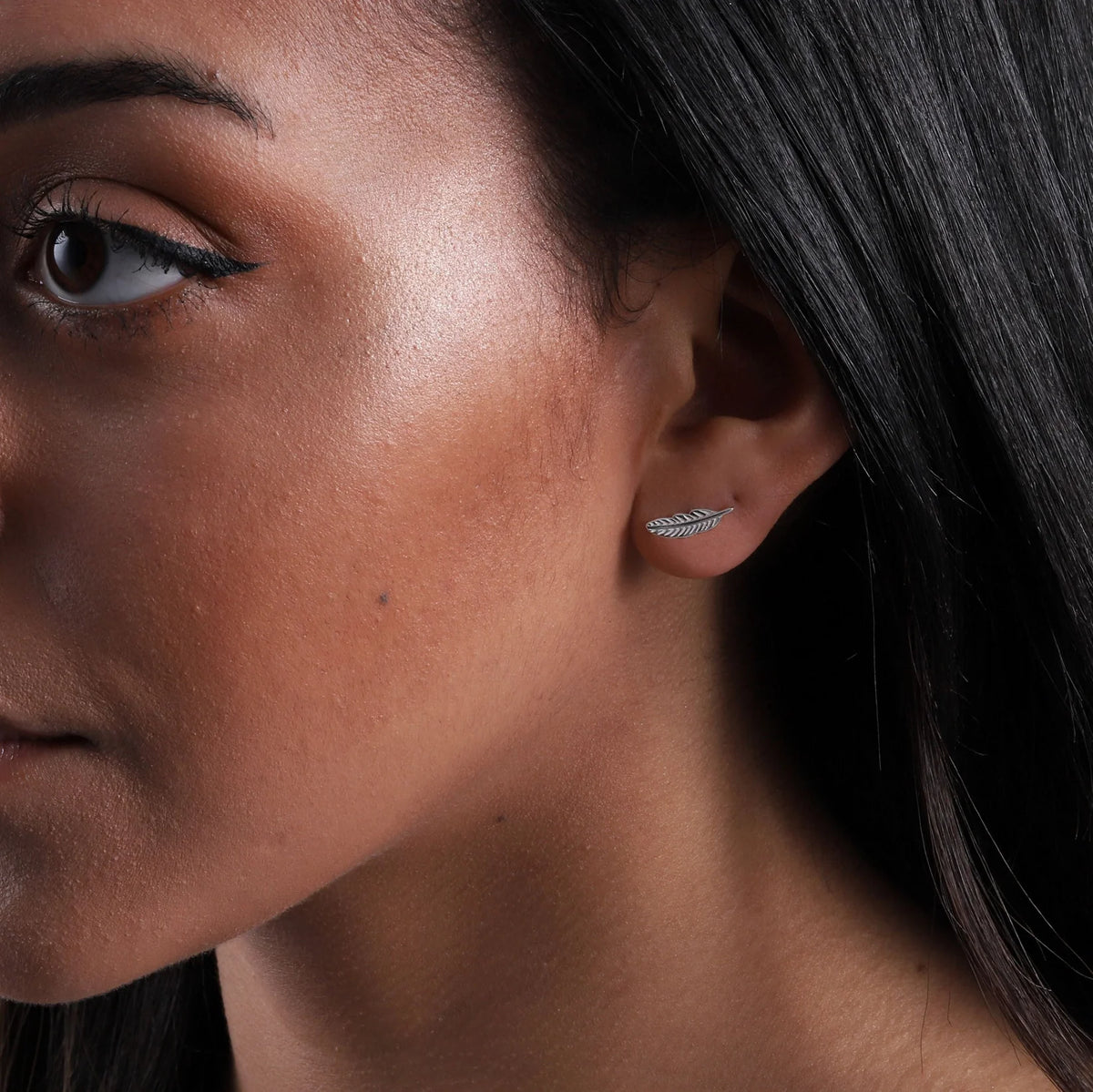 Feather Earrings - Silver