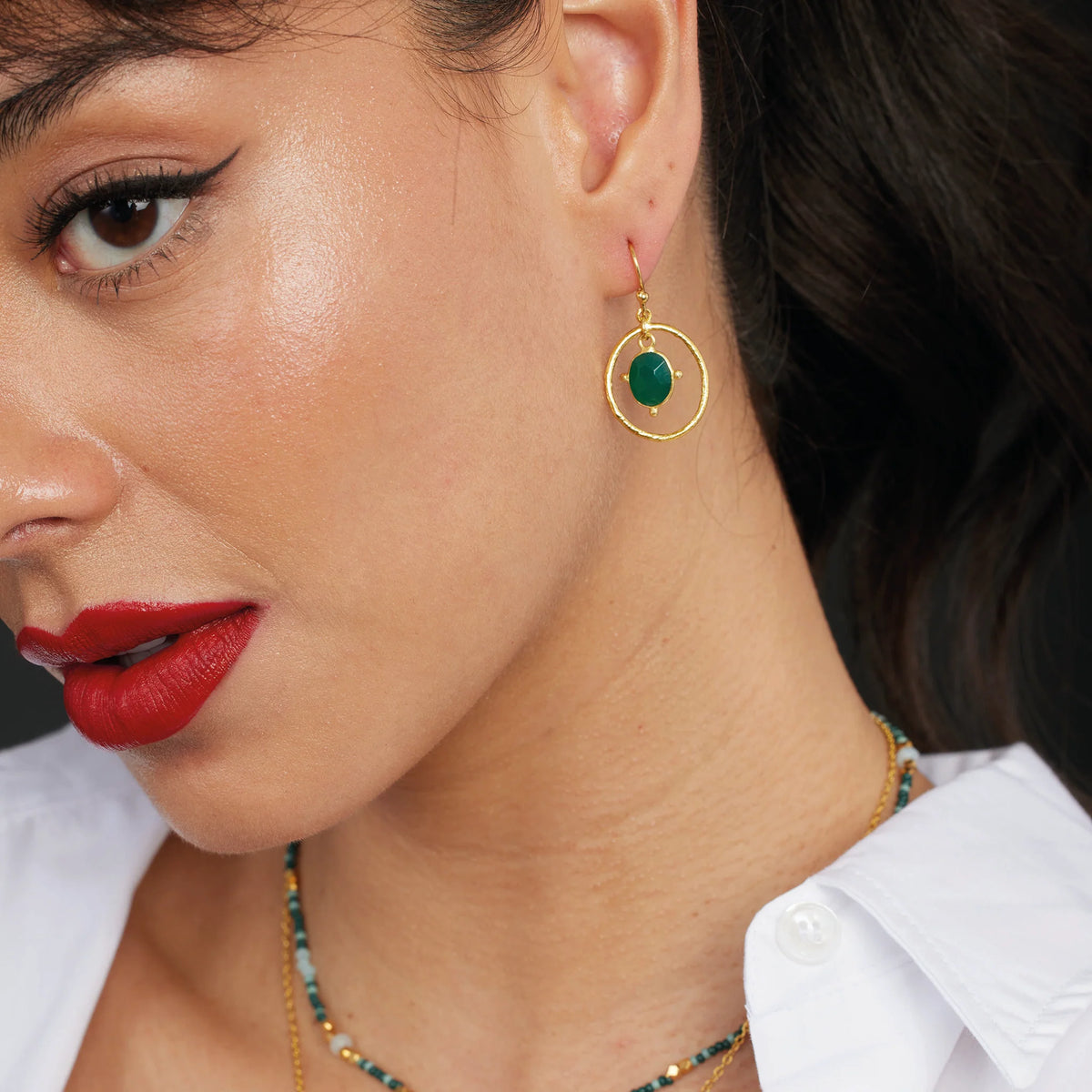 Fiona Earrings - Green
