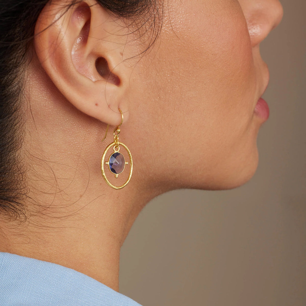 Fiona Earrings - Lolite