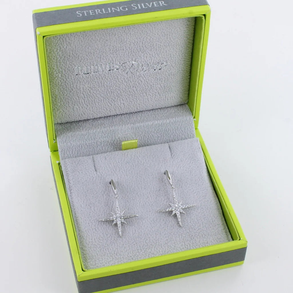 Reeves & Reeves - Follow that Star Pave Earrings - Silver