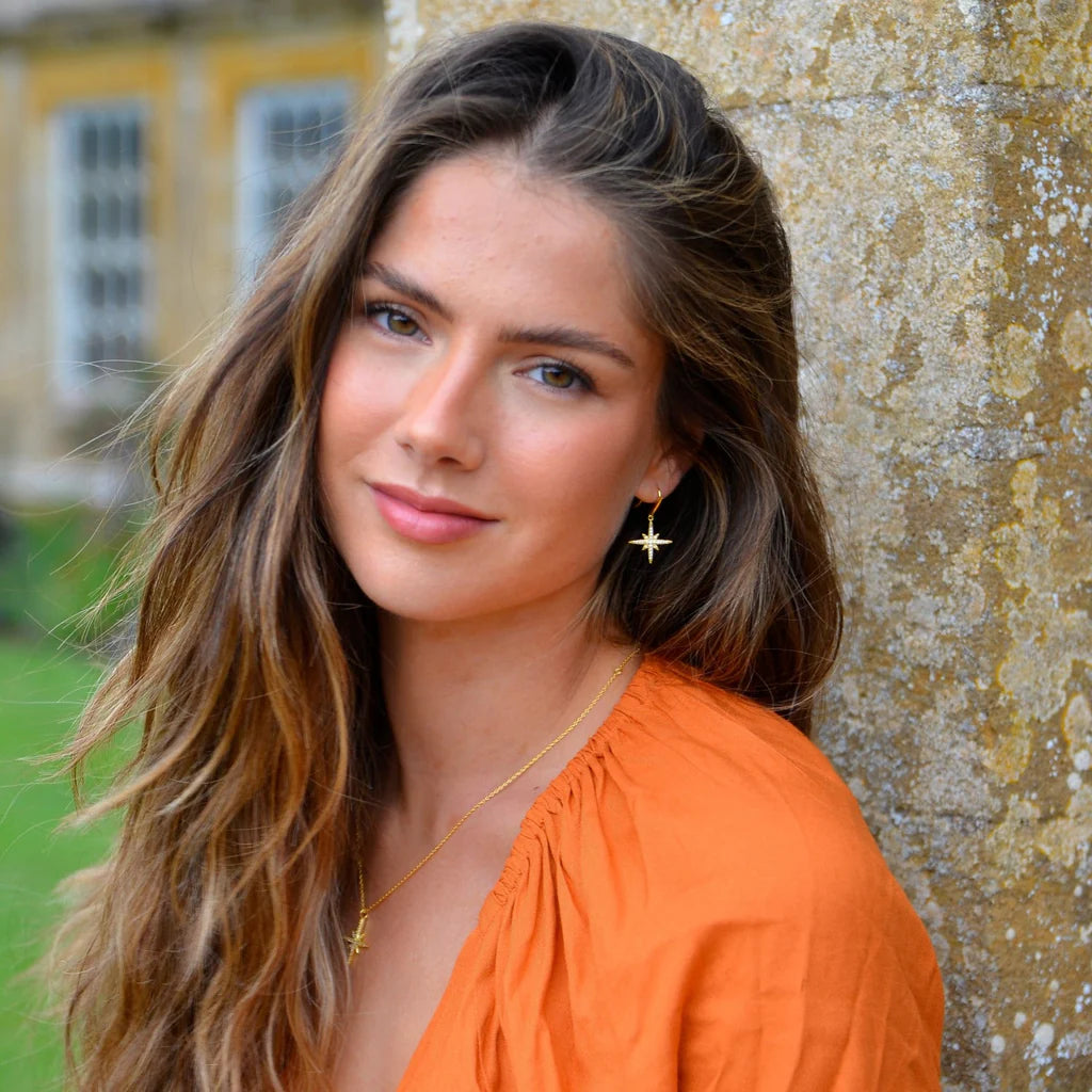 Reeves & Reeves - Follow that Star Pave Earrings - Gold