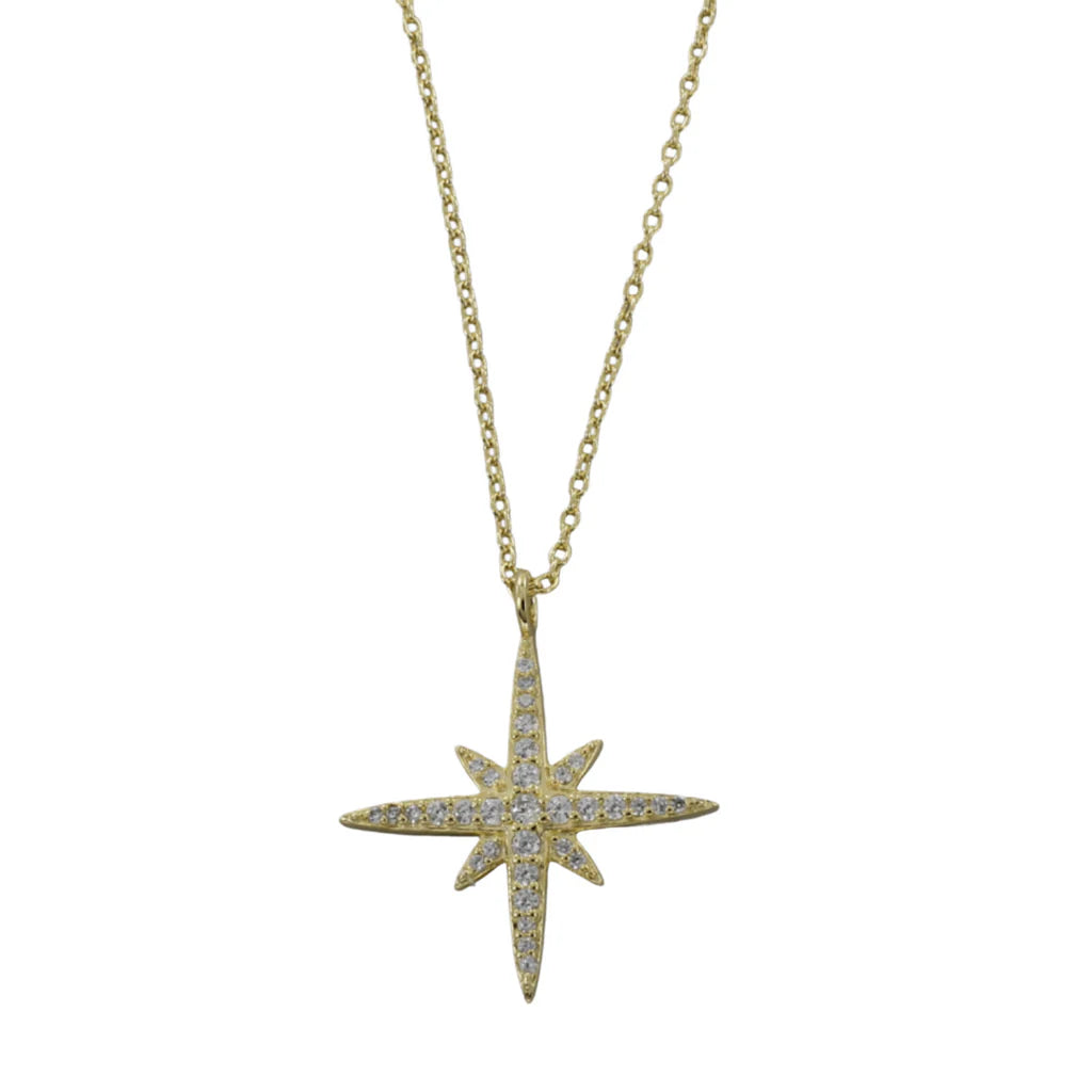 Reeves & Reeves - Follow that Star Pave Necklace - Gold