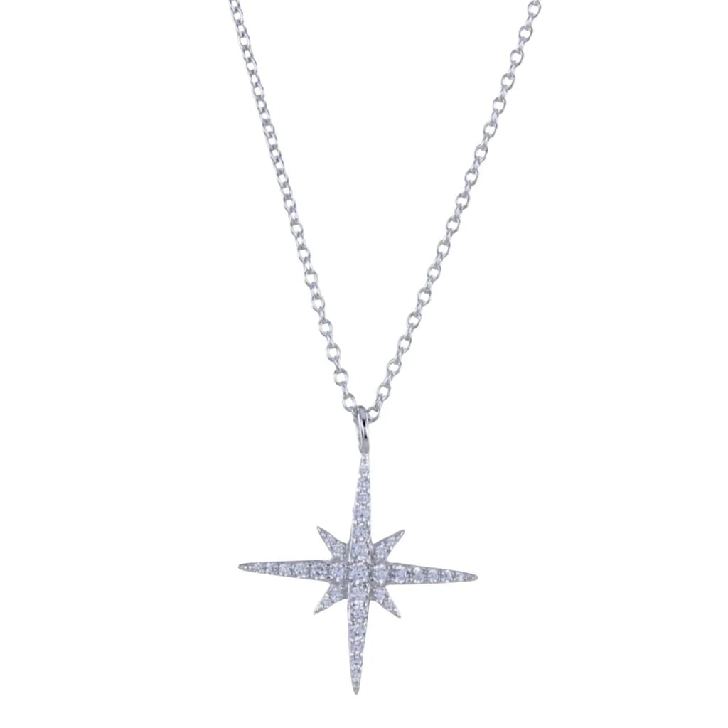 Reeves & Reeves - Follow that Star Pave Necklace - Silver