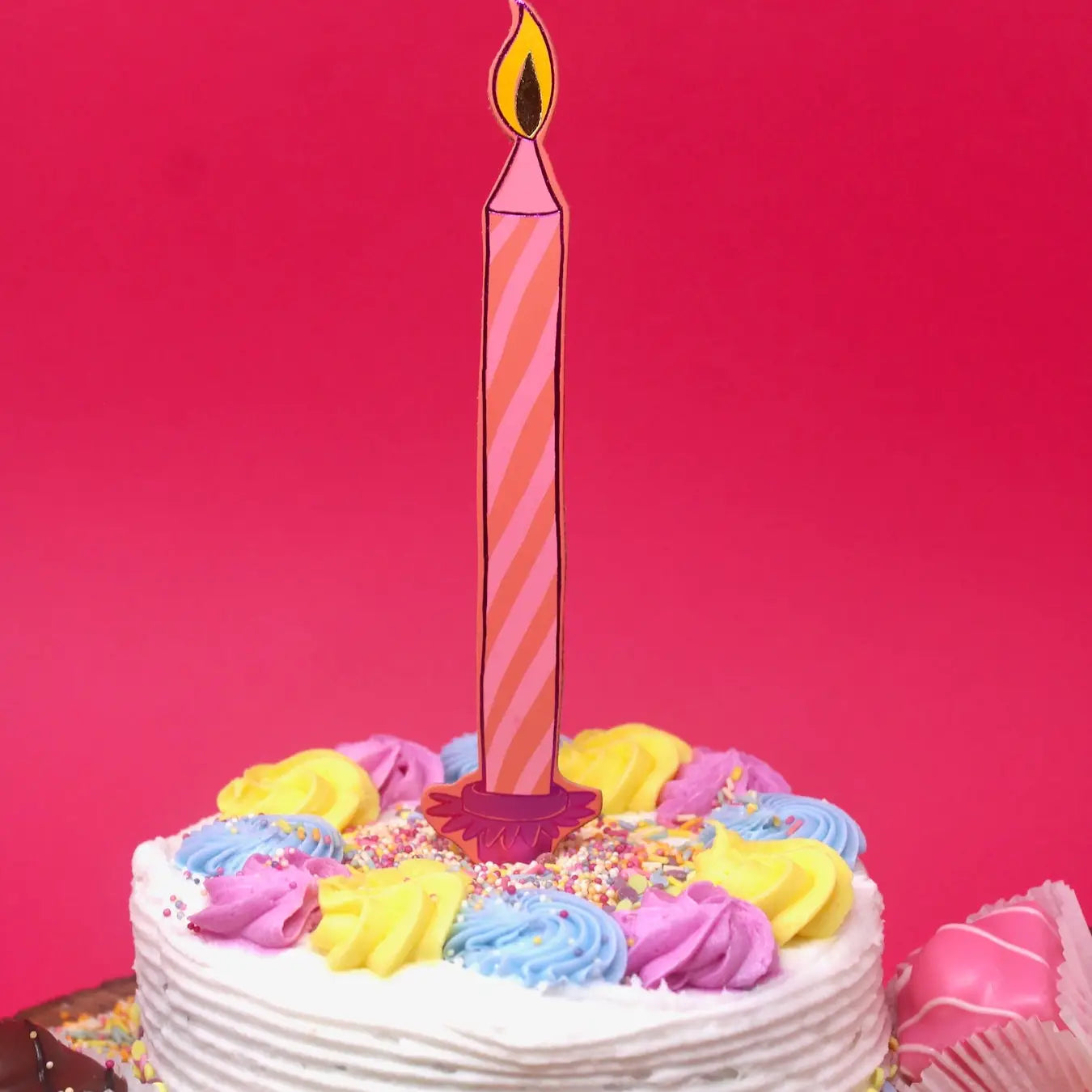 Ark - Birthday Candle Bookmark -  Apricot