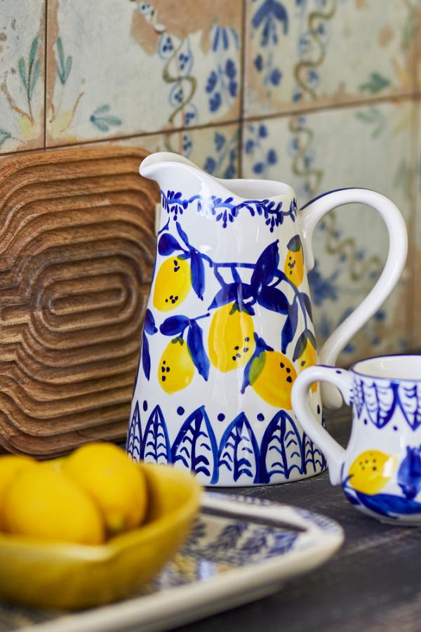 Maxima Jug Blue Stoneware